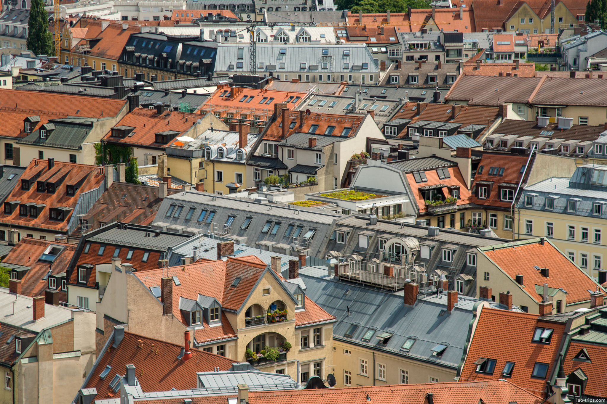 munich rooftops aerial view munich