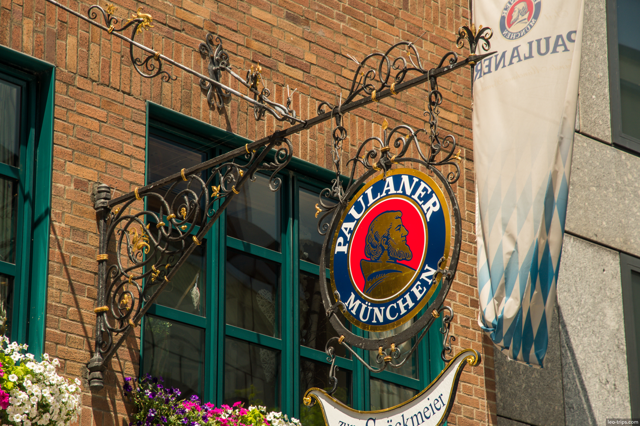 paulaner munchen brewery sign munich