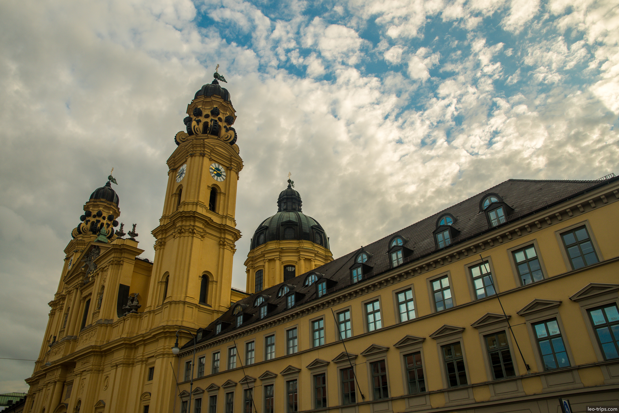 theatinerkirche baroque yellow tower munich munich