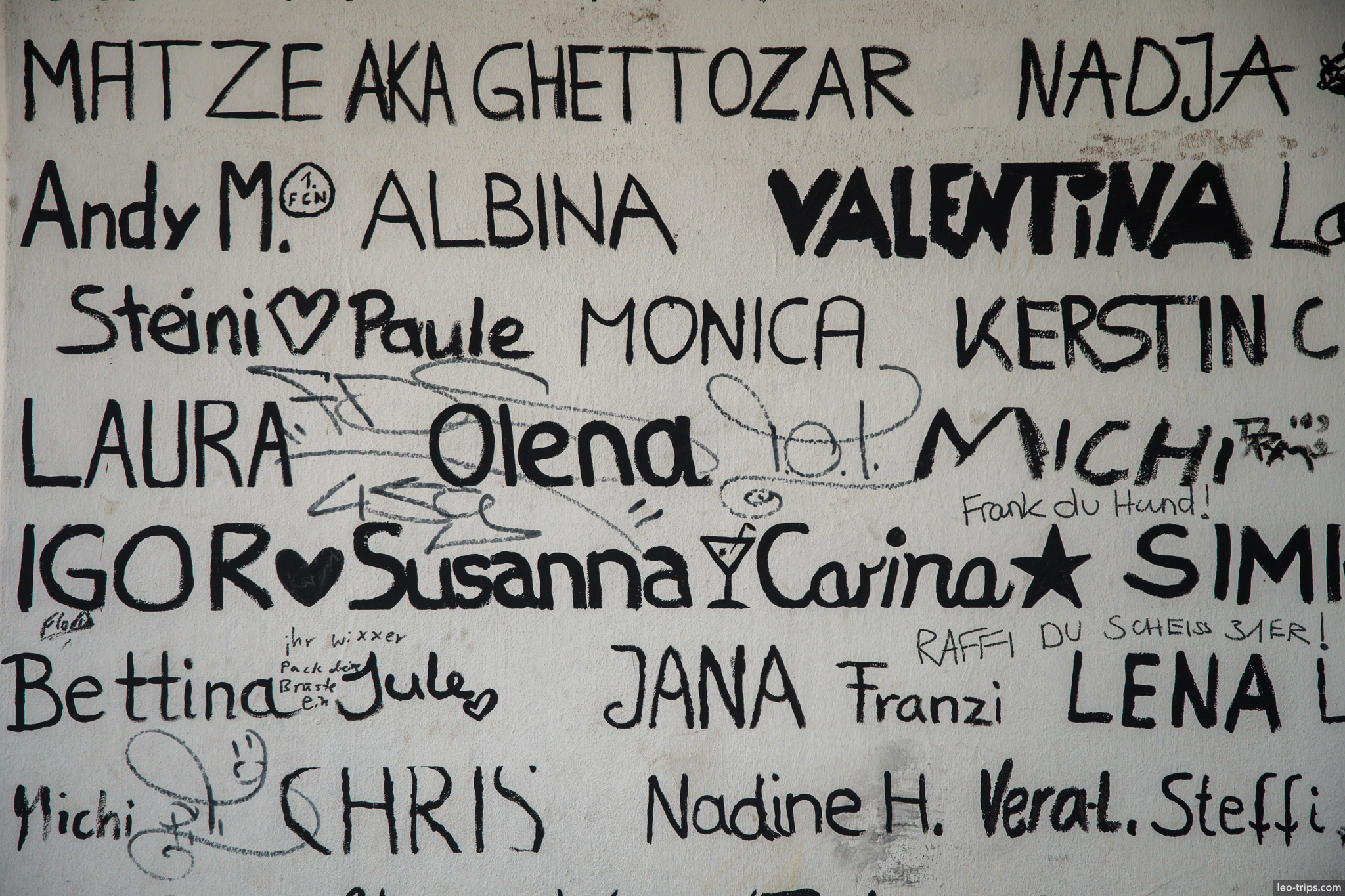 graffiti names wall nuremberg nuremberg