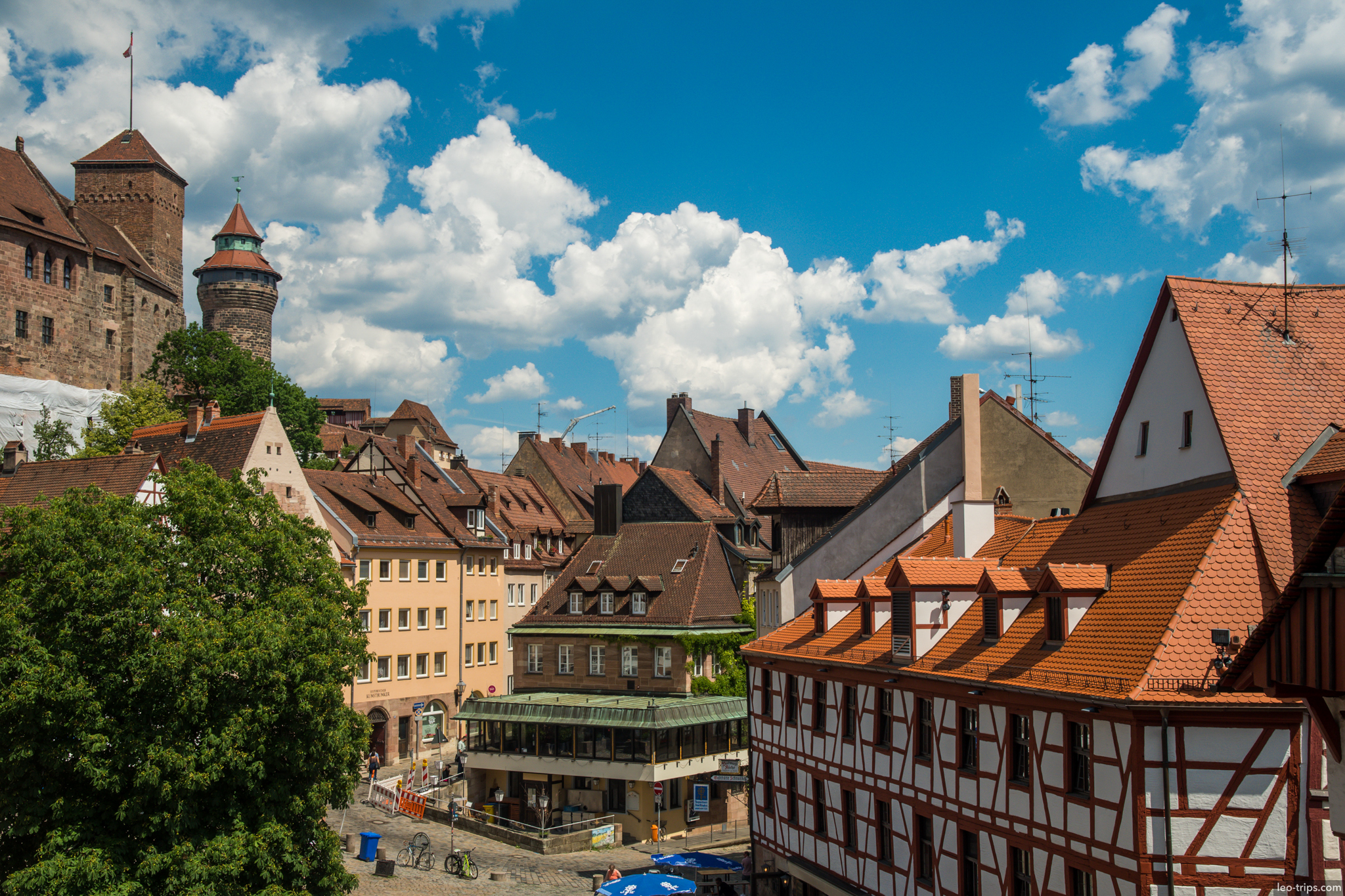 kaiserburg nuremberg old town panorama nuremberg