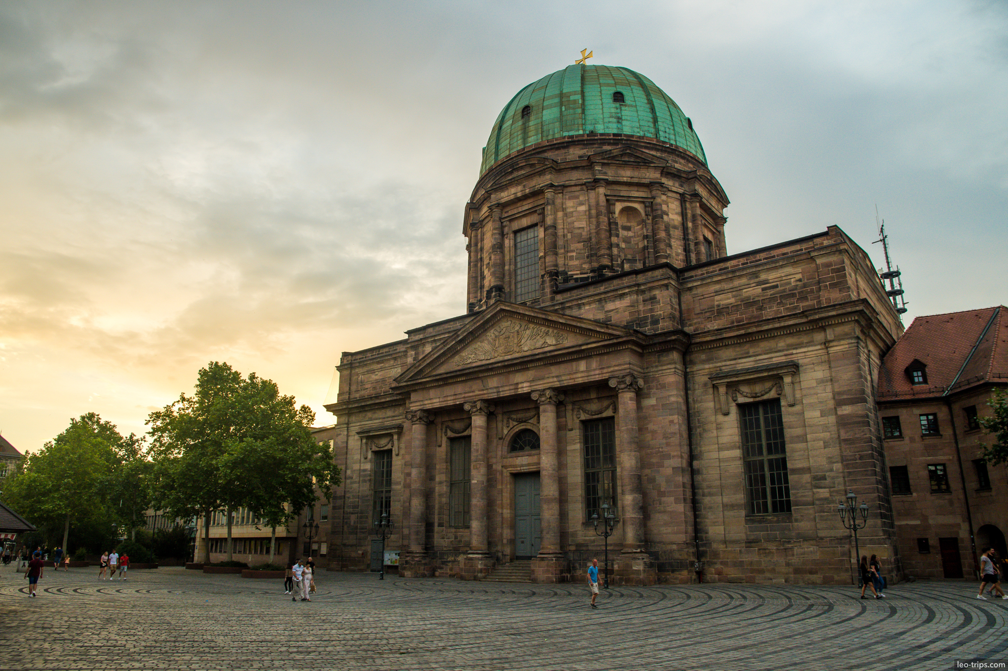 st elisabethkirche dome sunset nuremberg nuremberg
