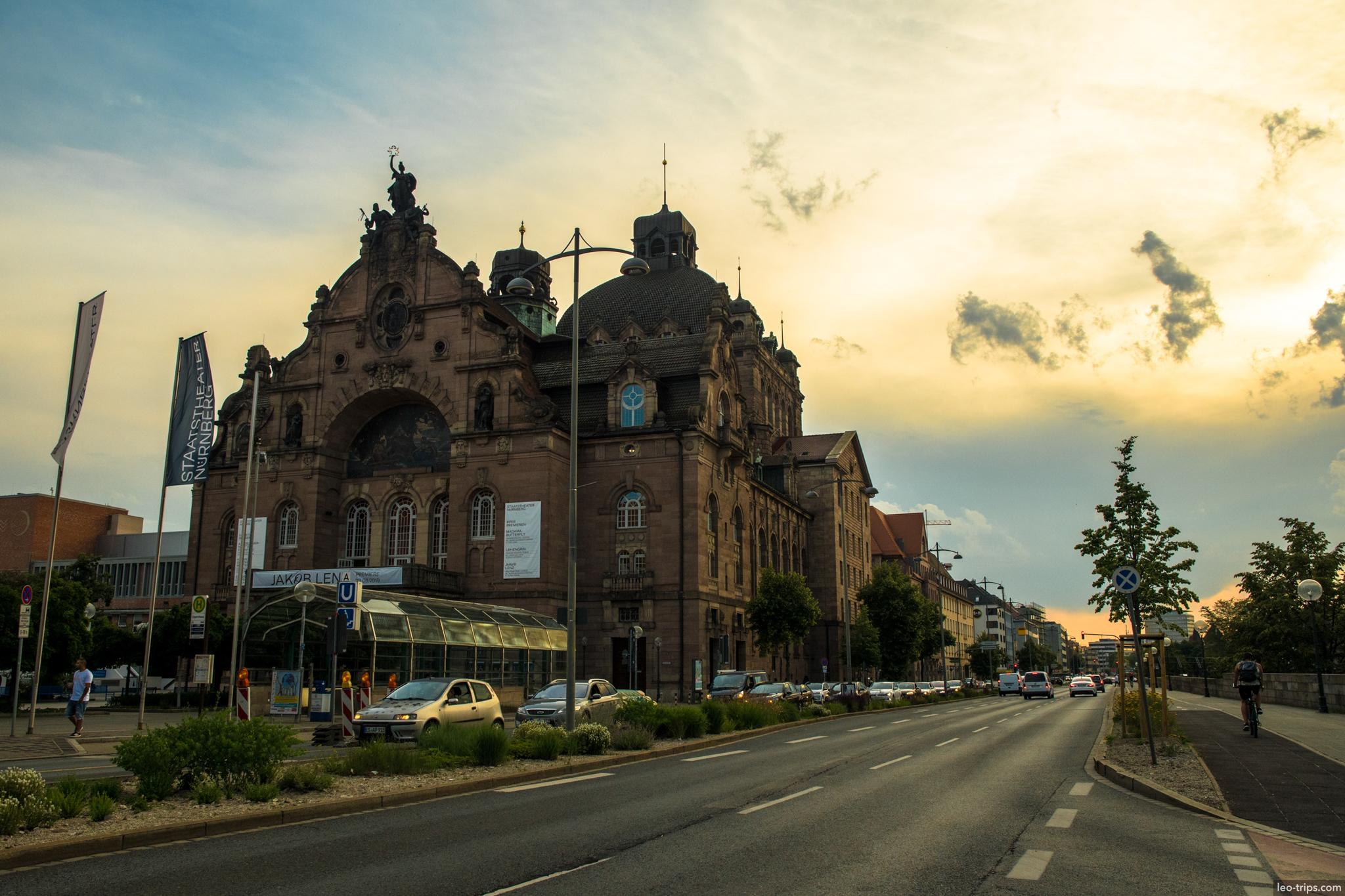 staatstheater nuremberg sunset view nuremberg