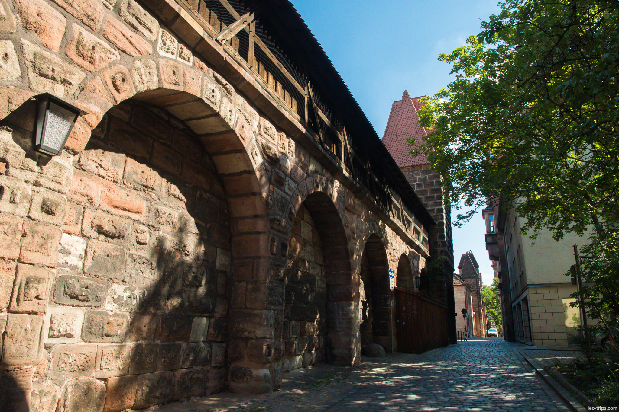 stadtmauer city wall arches nuremberg nuremberg