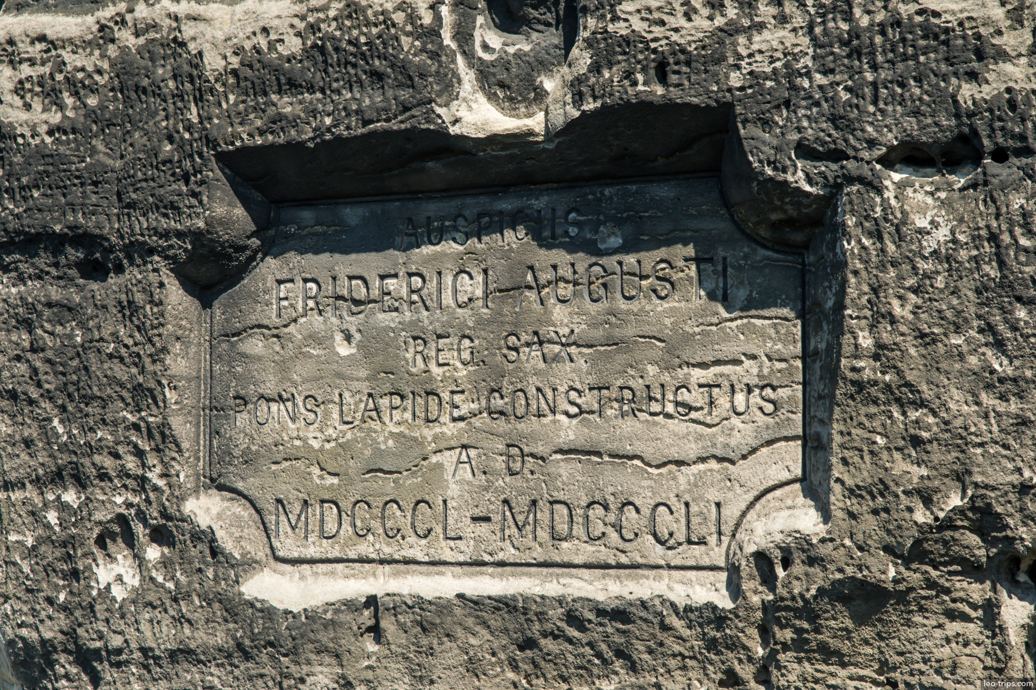 bastei bridge foundation stone latin inscription 1851 saxon switzerland national park