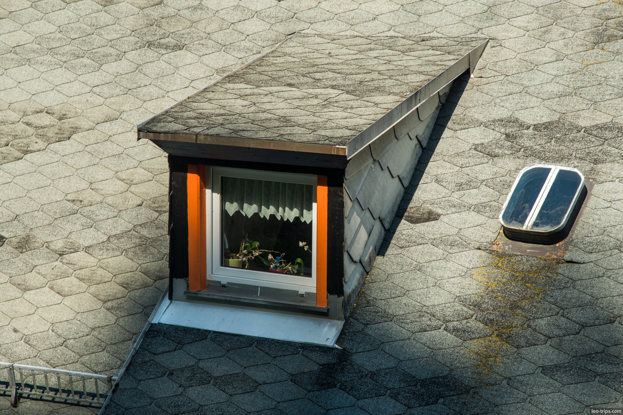 dormer window slate roof aerial view saxon switzerland national park