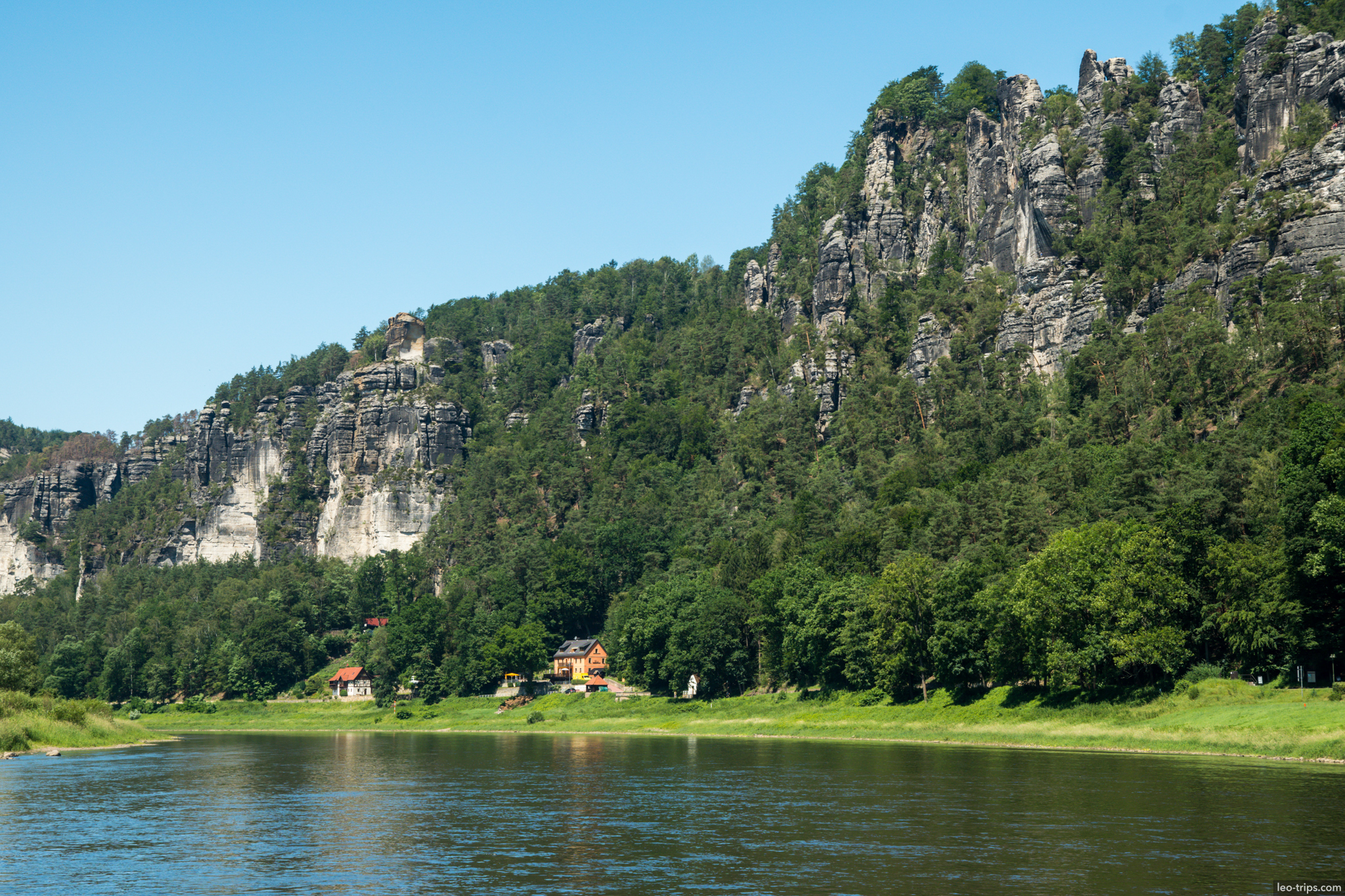 elbe river bastei rocks view saxon switzerland saxon switzerland national park