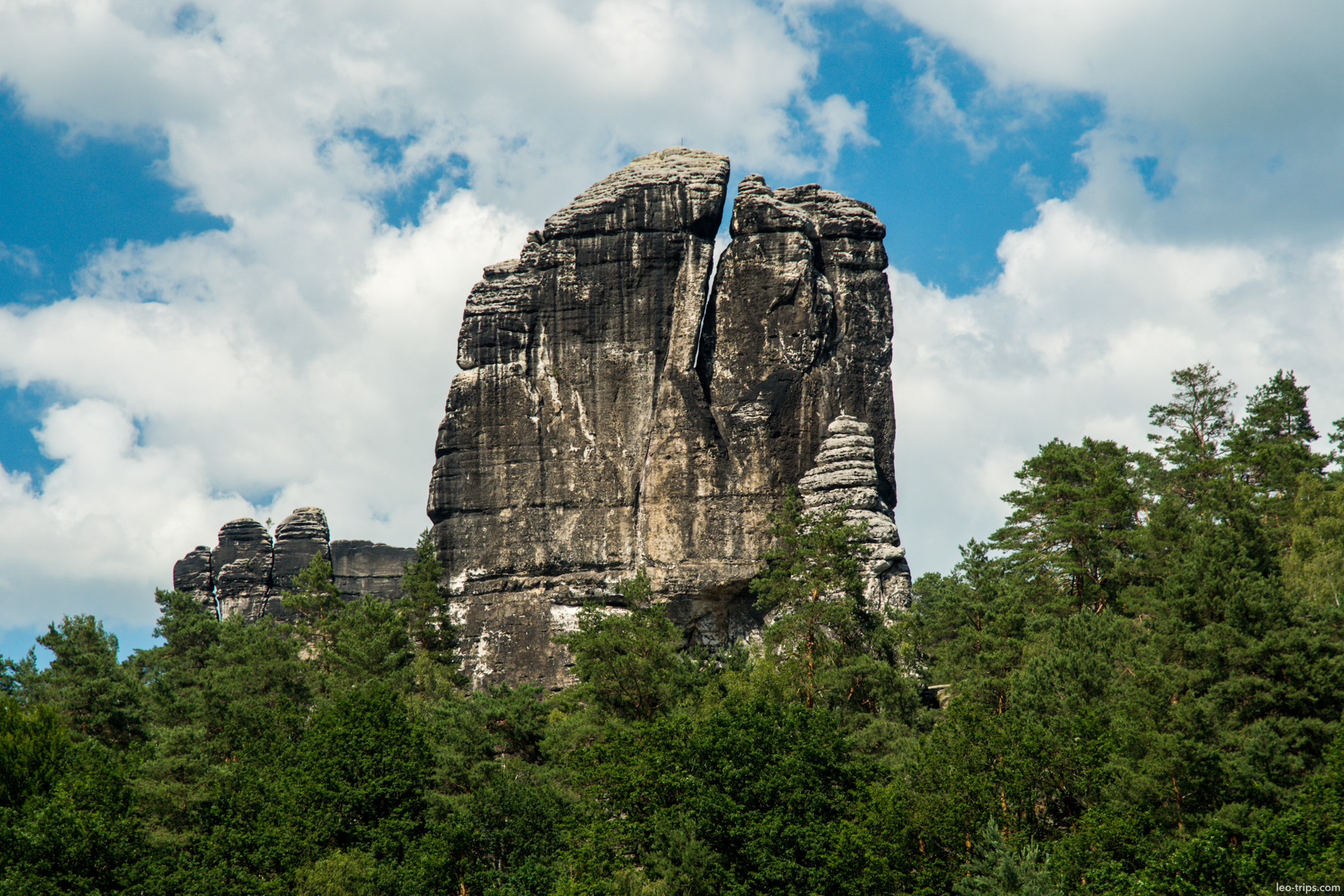 grosse gans sandstone rock bastei area saxon switzerland national park