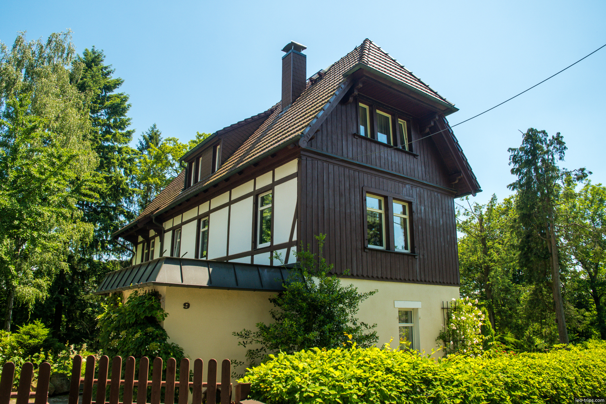 half timbered house german village saxon switzerland national park