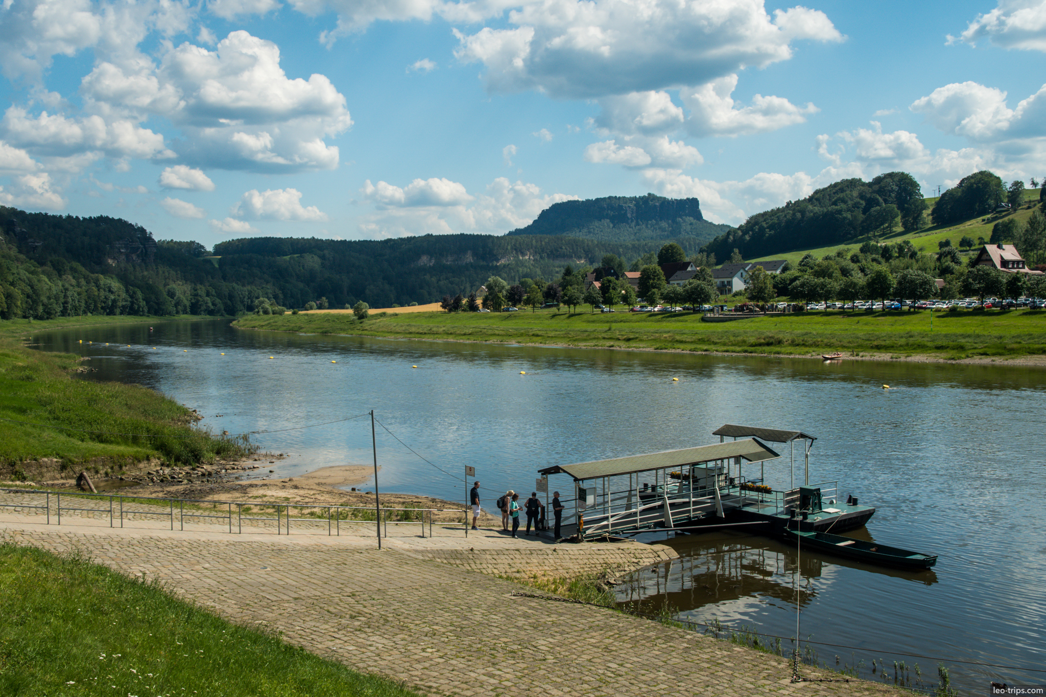 rathen elbe ferry lilienstein view saxon switzerland national park