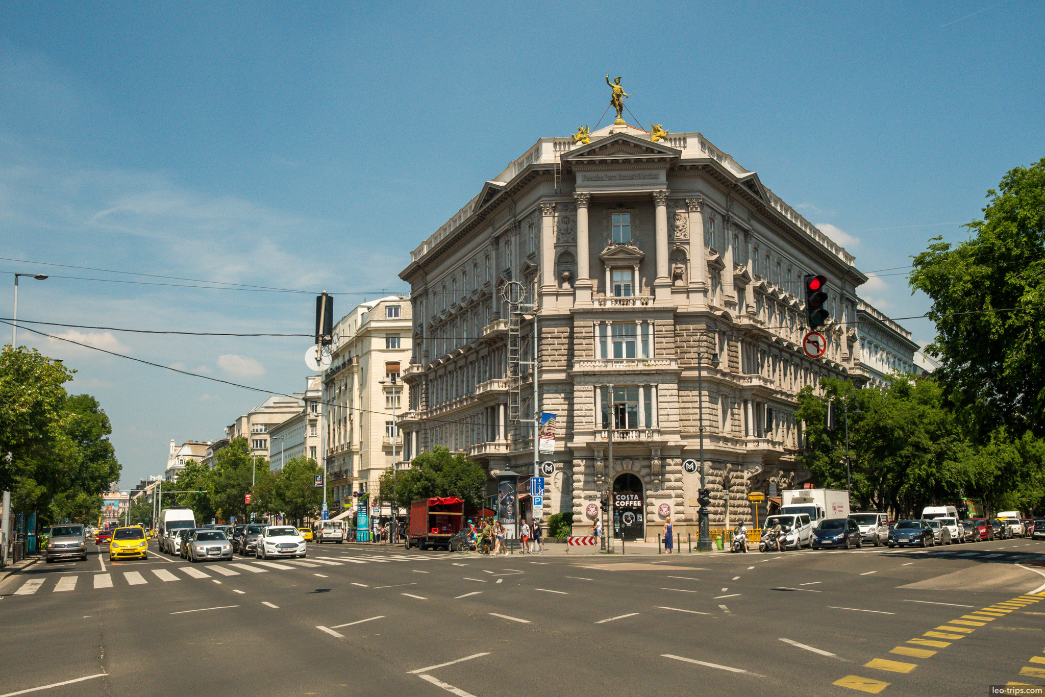 andrassy avenue eclectic corner building budapest budapest