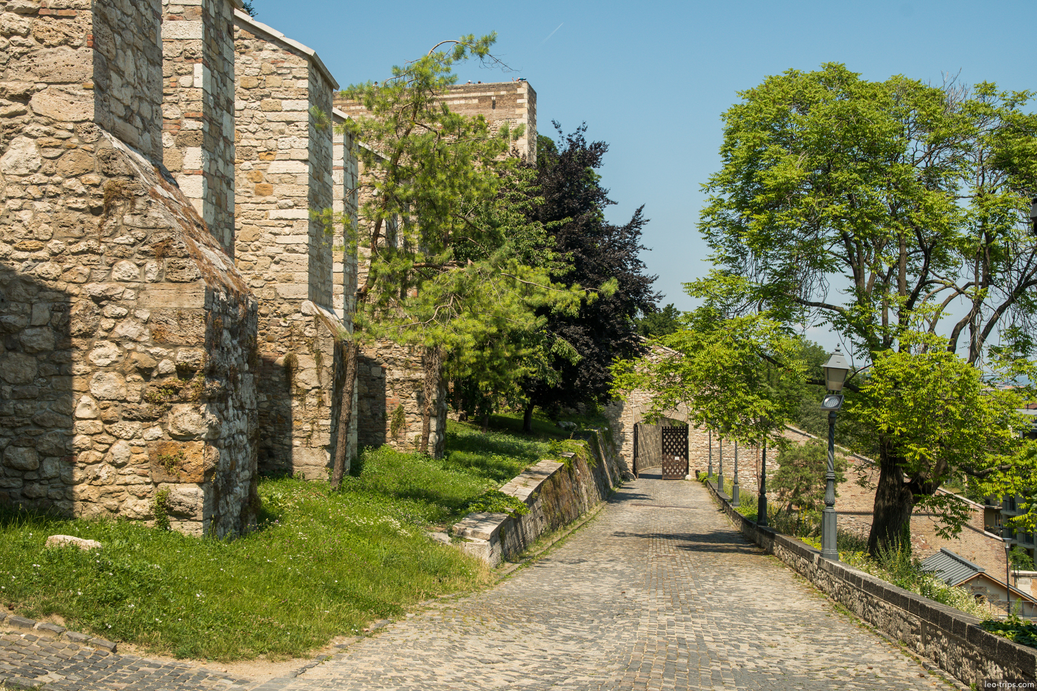 buda castle hill medieval stone walls cobblestone budapest