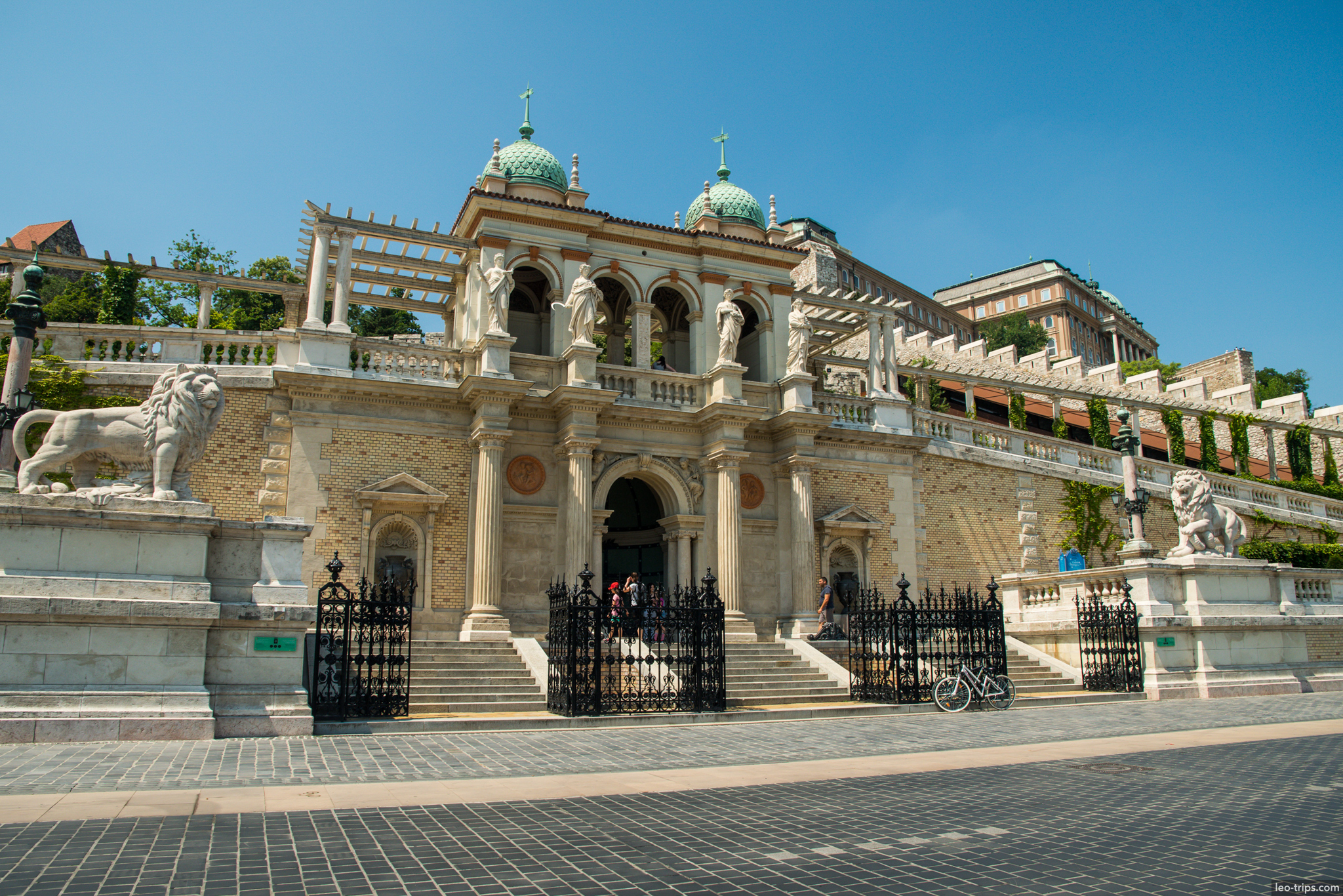 buda castle lion gate entrance budapest budapest
