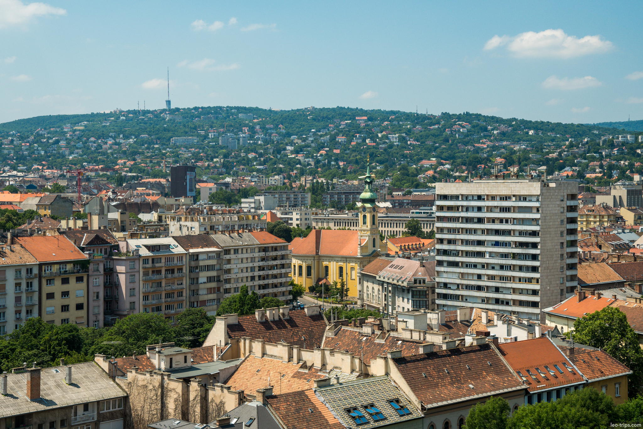 buda side rooftop panorama janos hill tv tower budapest