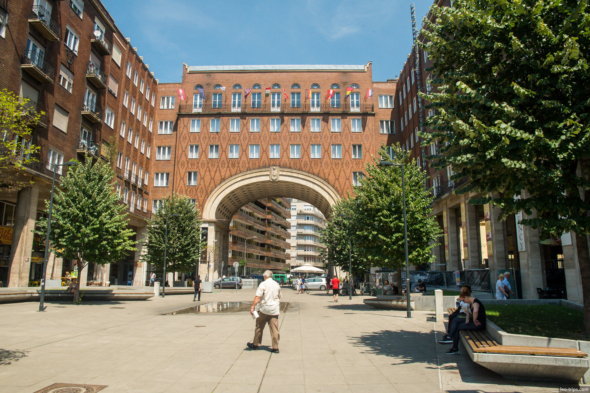 corvin house art deco arch budapest street budapest