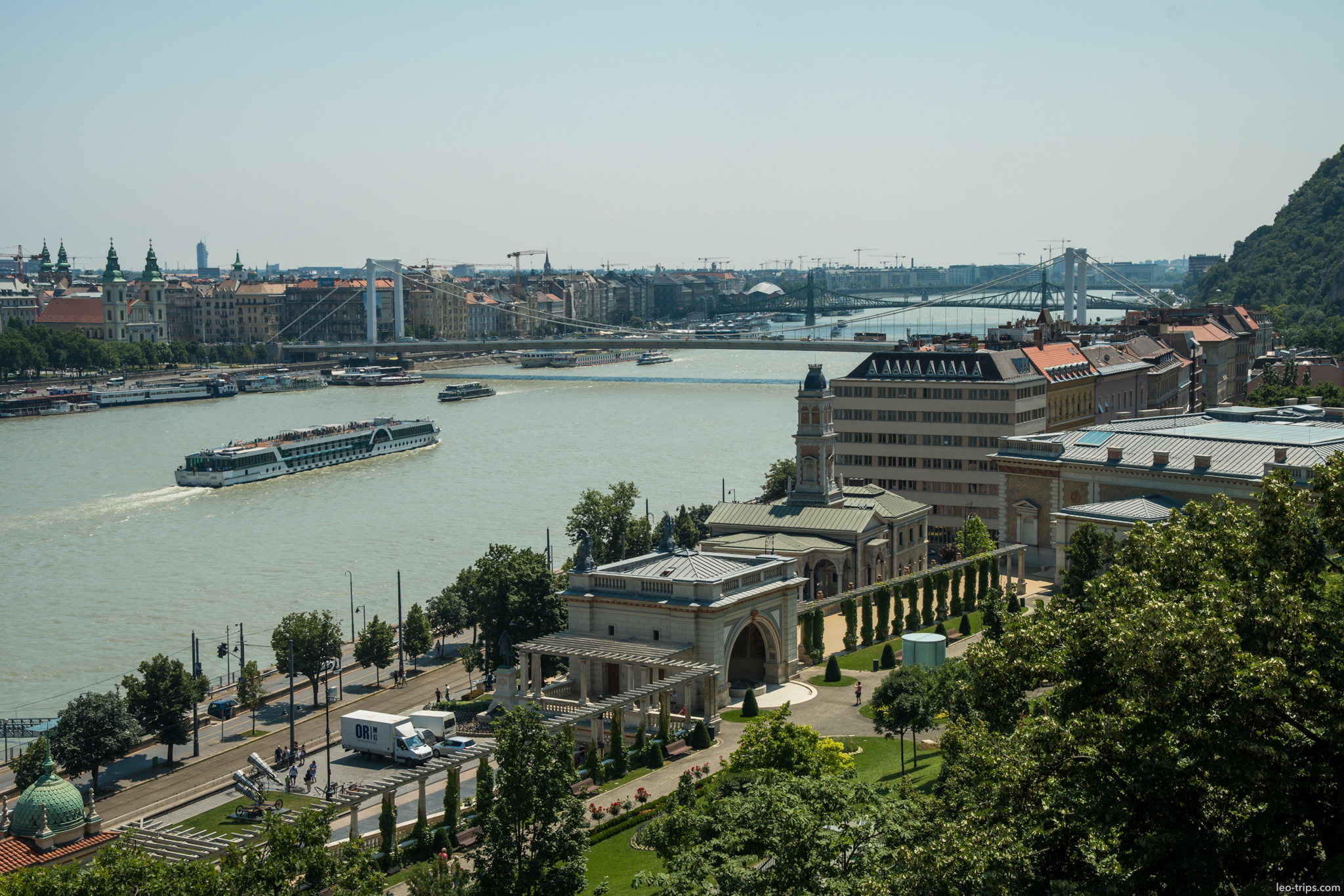 danube panorama from buda castle elizabeth bridge budapest