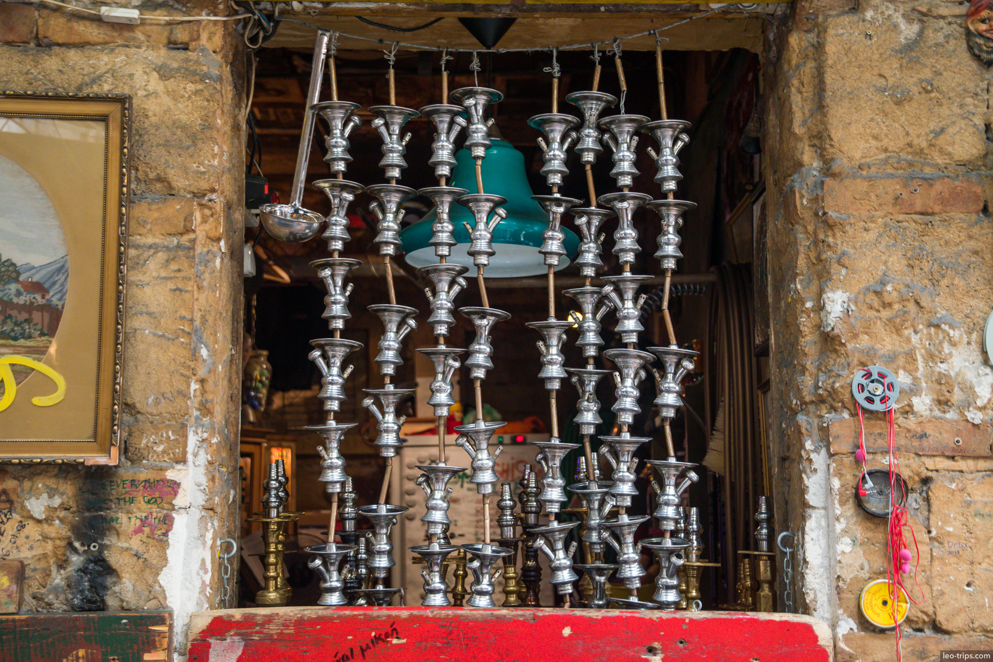hookah pipes display jewish quarter shop budapest budapest