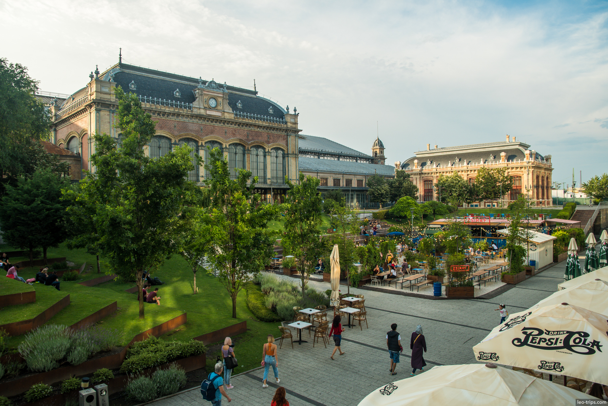 nyugati railway station garden area budapest budapest