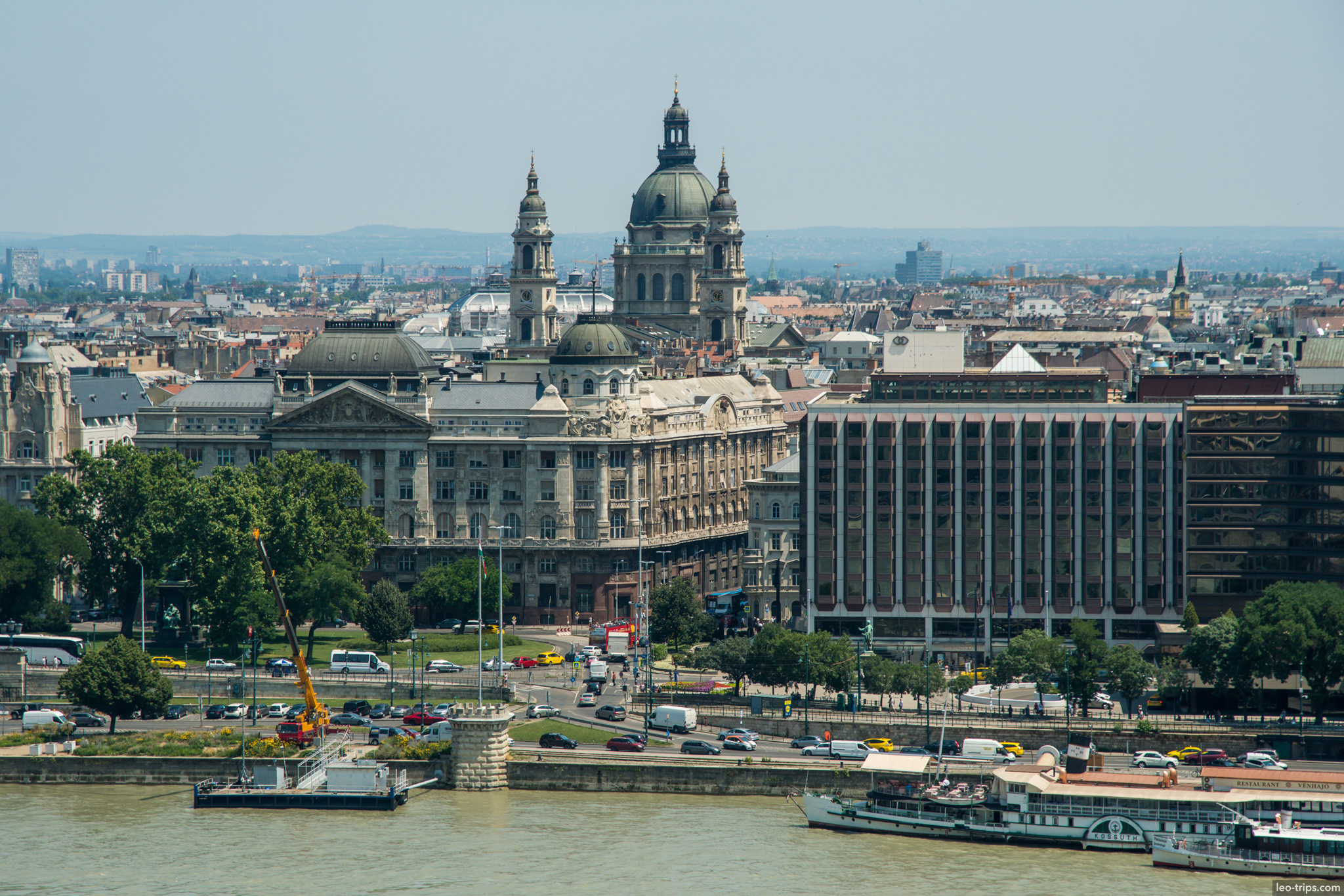 pest skyline st stephens basilica view from castle budapest