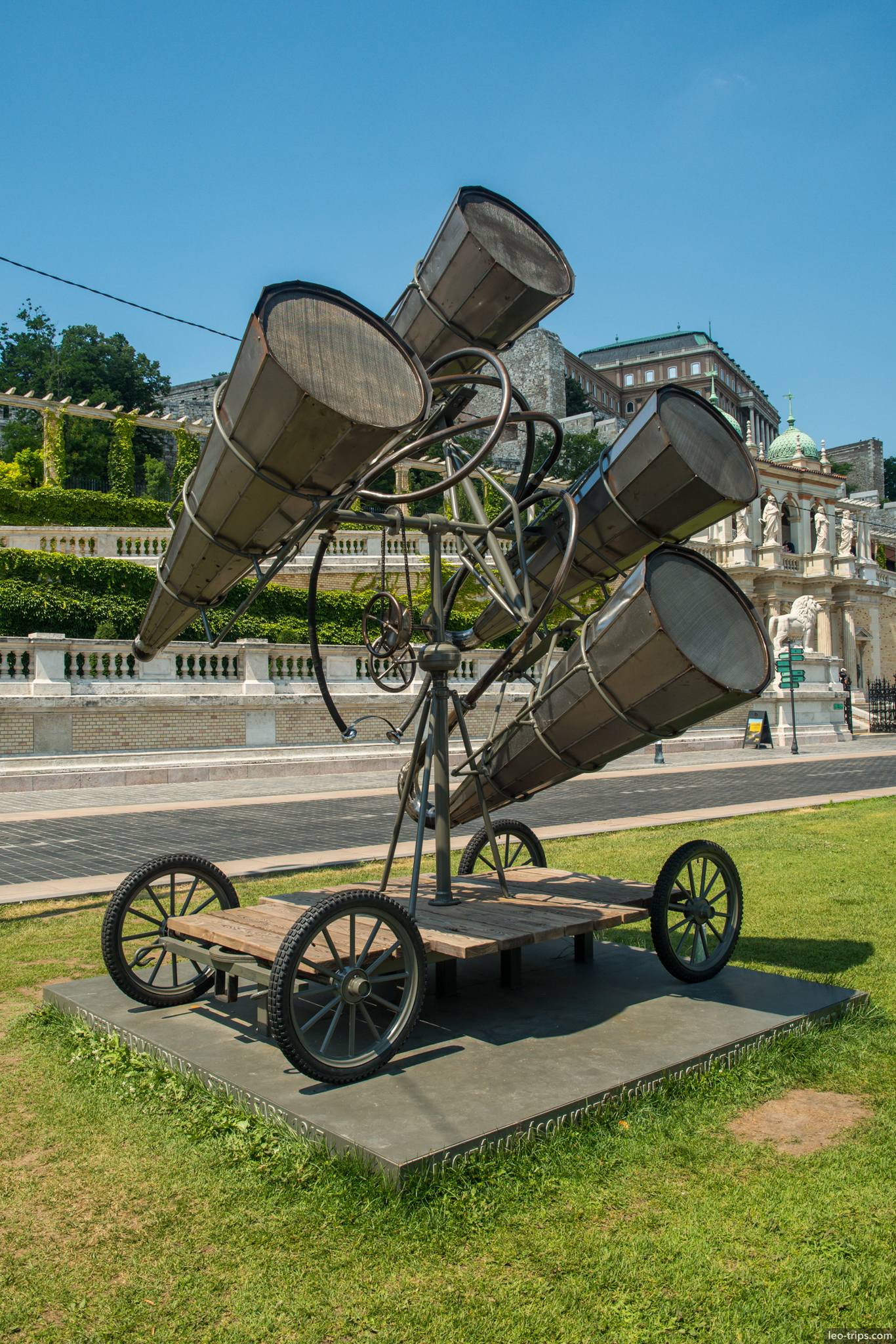 steampunk sculpture buda castle garden budapest budapest