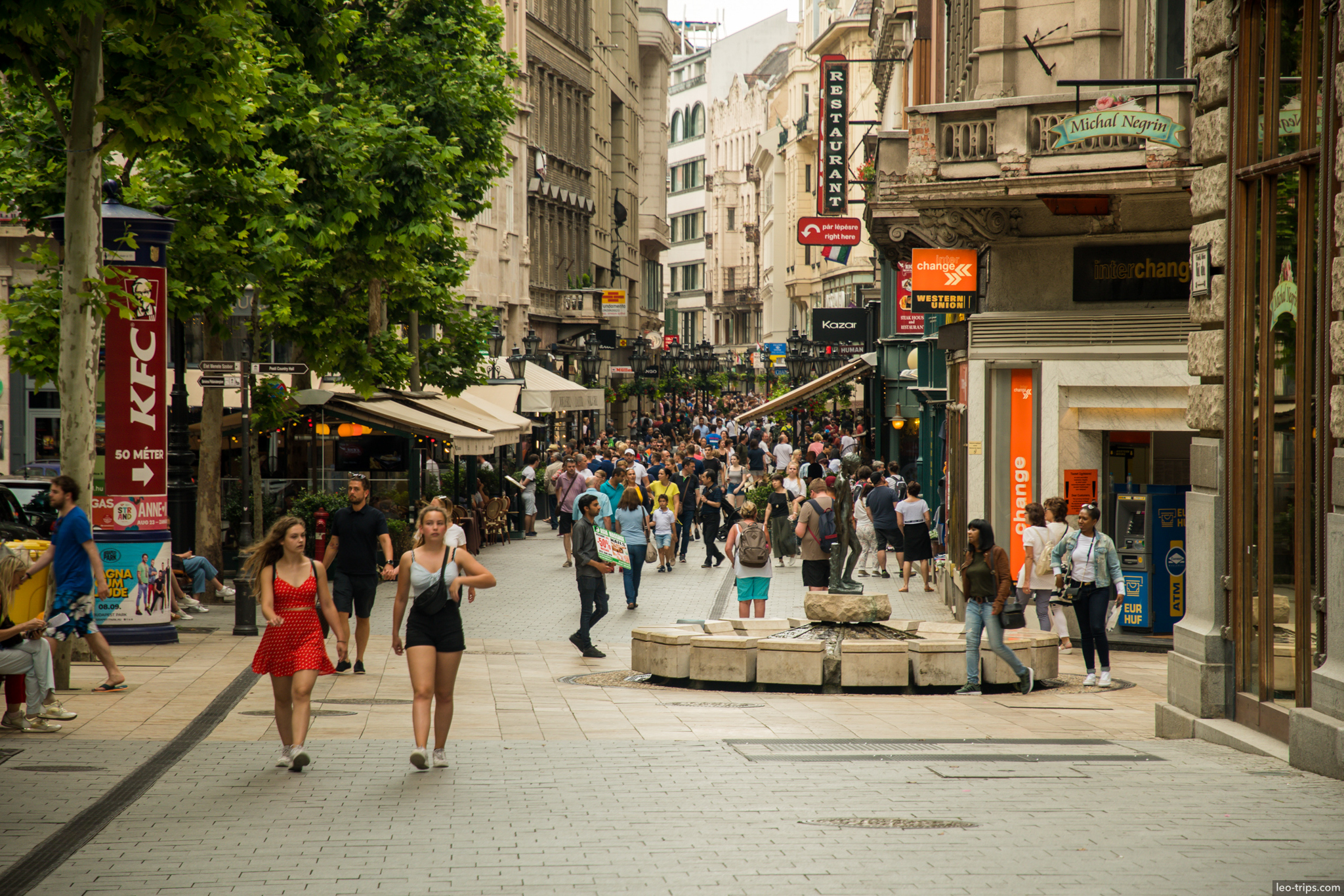 vaci street pedestrian zone budapest budapest