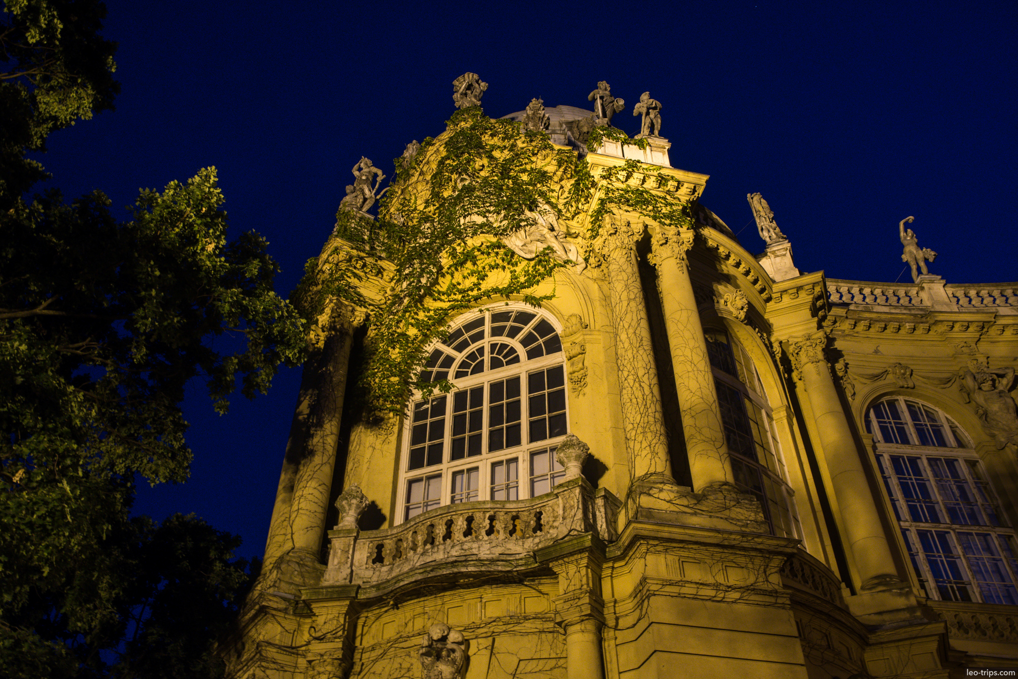vajdahunyad castle baroque wing night budapest budapest