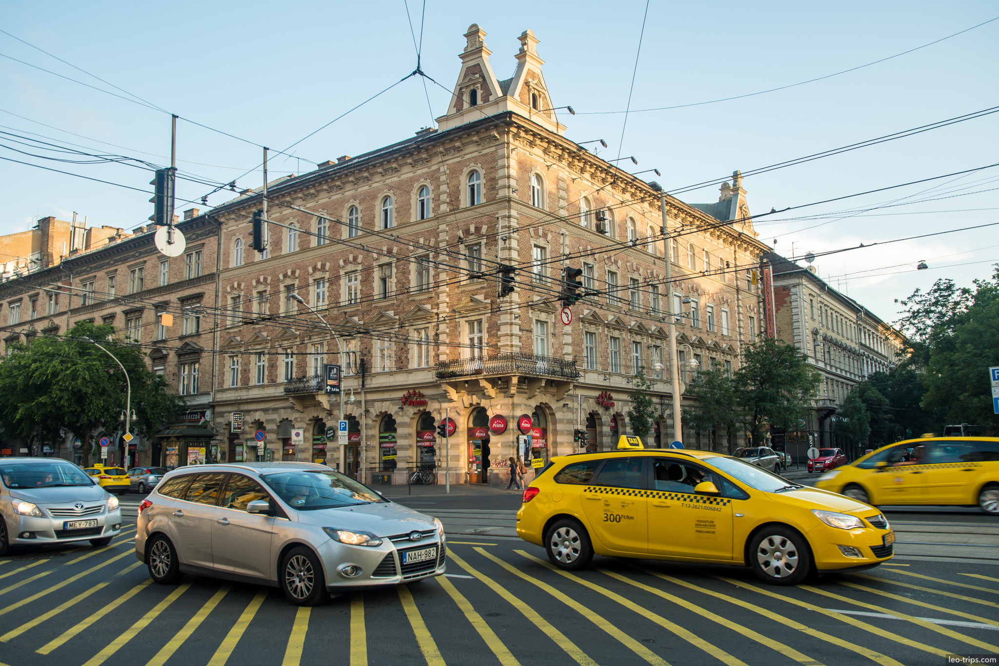yellow taxi budapest eclectic architecture budapest