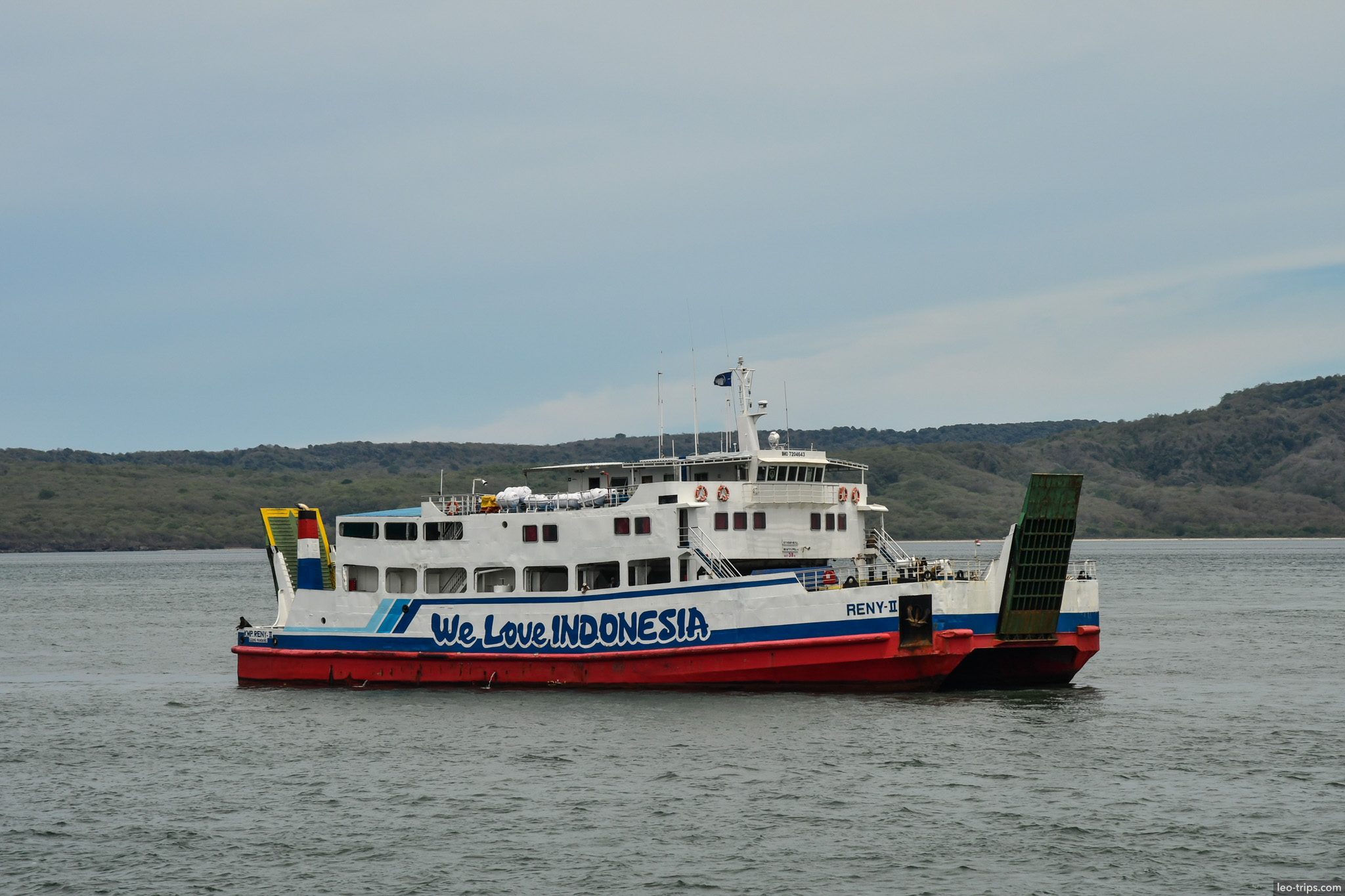 car ferry crossing bali strait bali