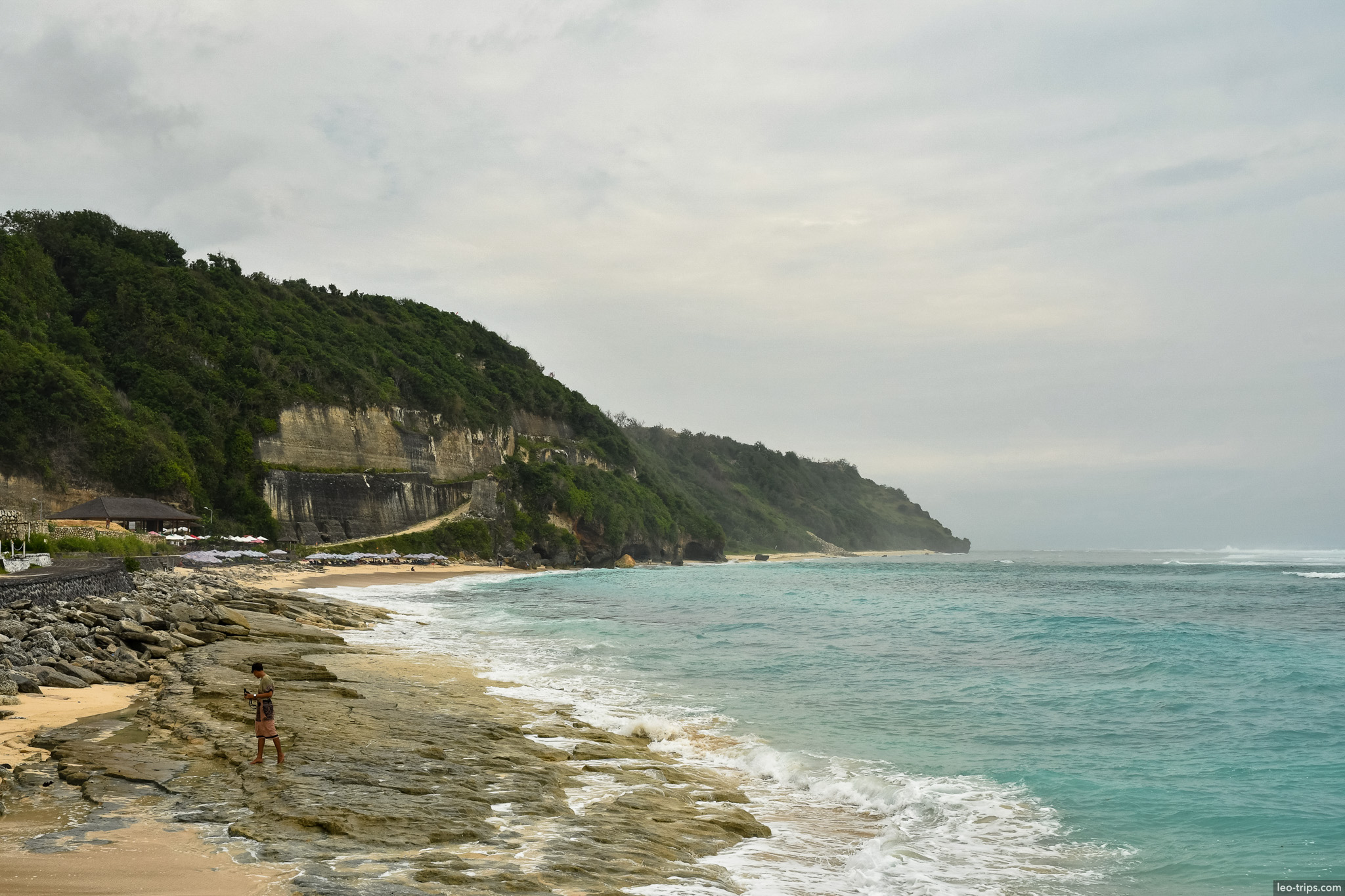 limestone cliff coastline melasti beach bali