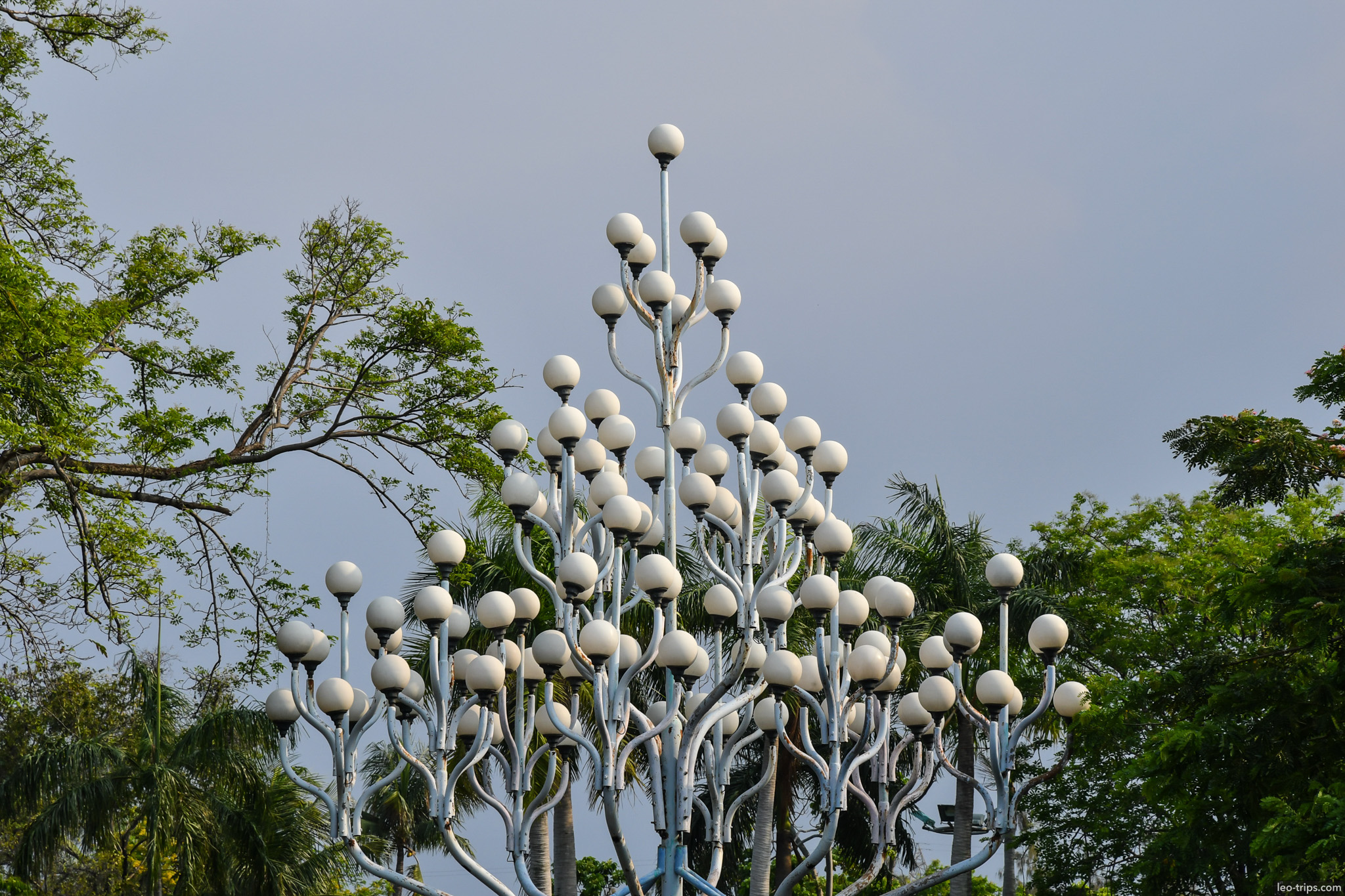 decorative globe lamp tree sculpture ancol jakarta