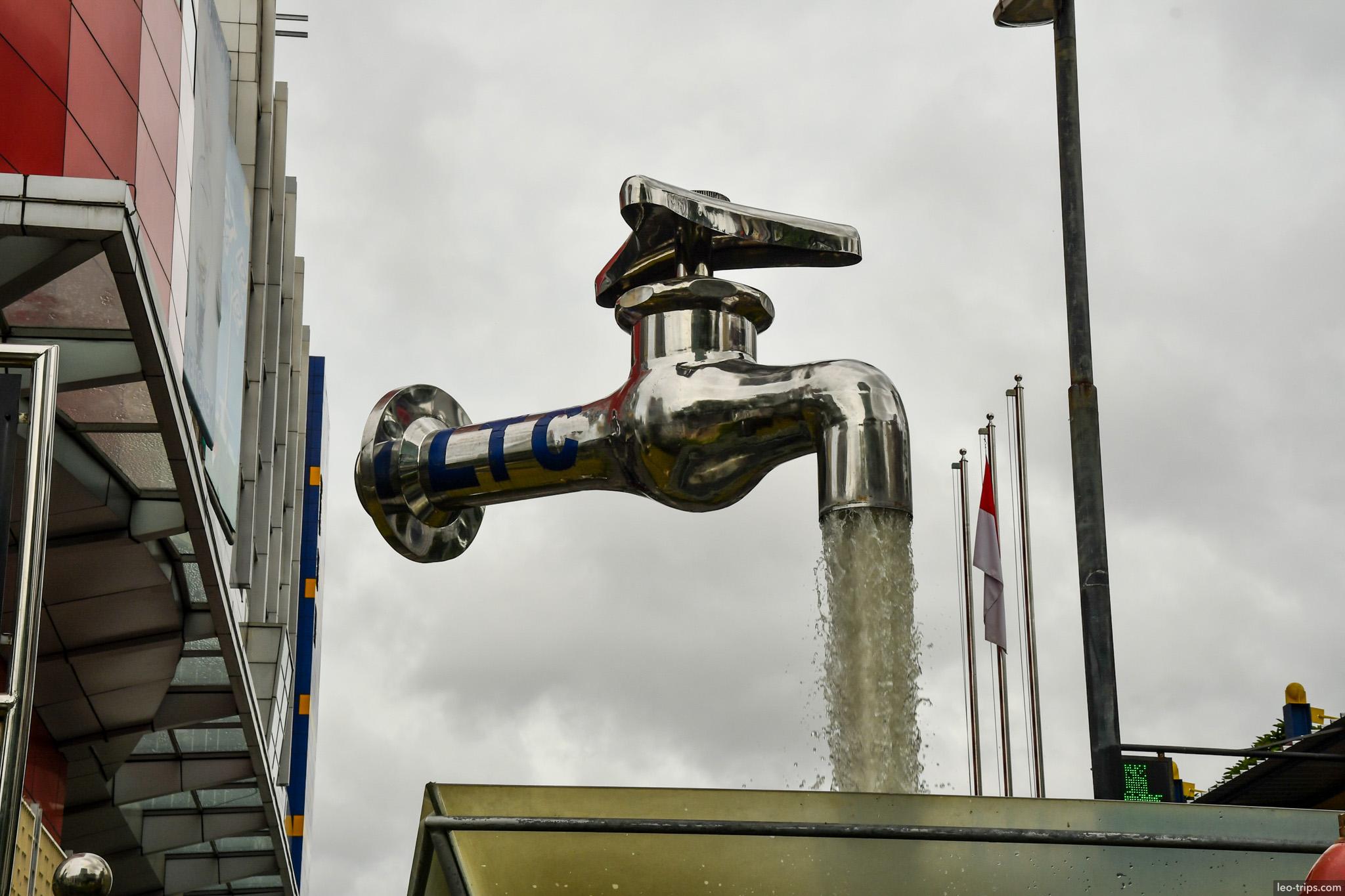 giant floating faucet fountain jakarta jakarta
