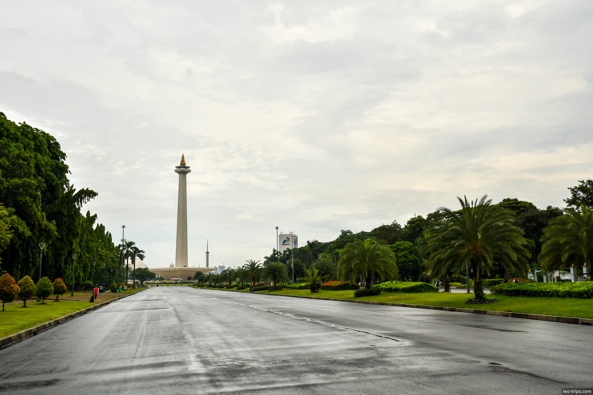 monas national monument distant view jakarta jakarta