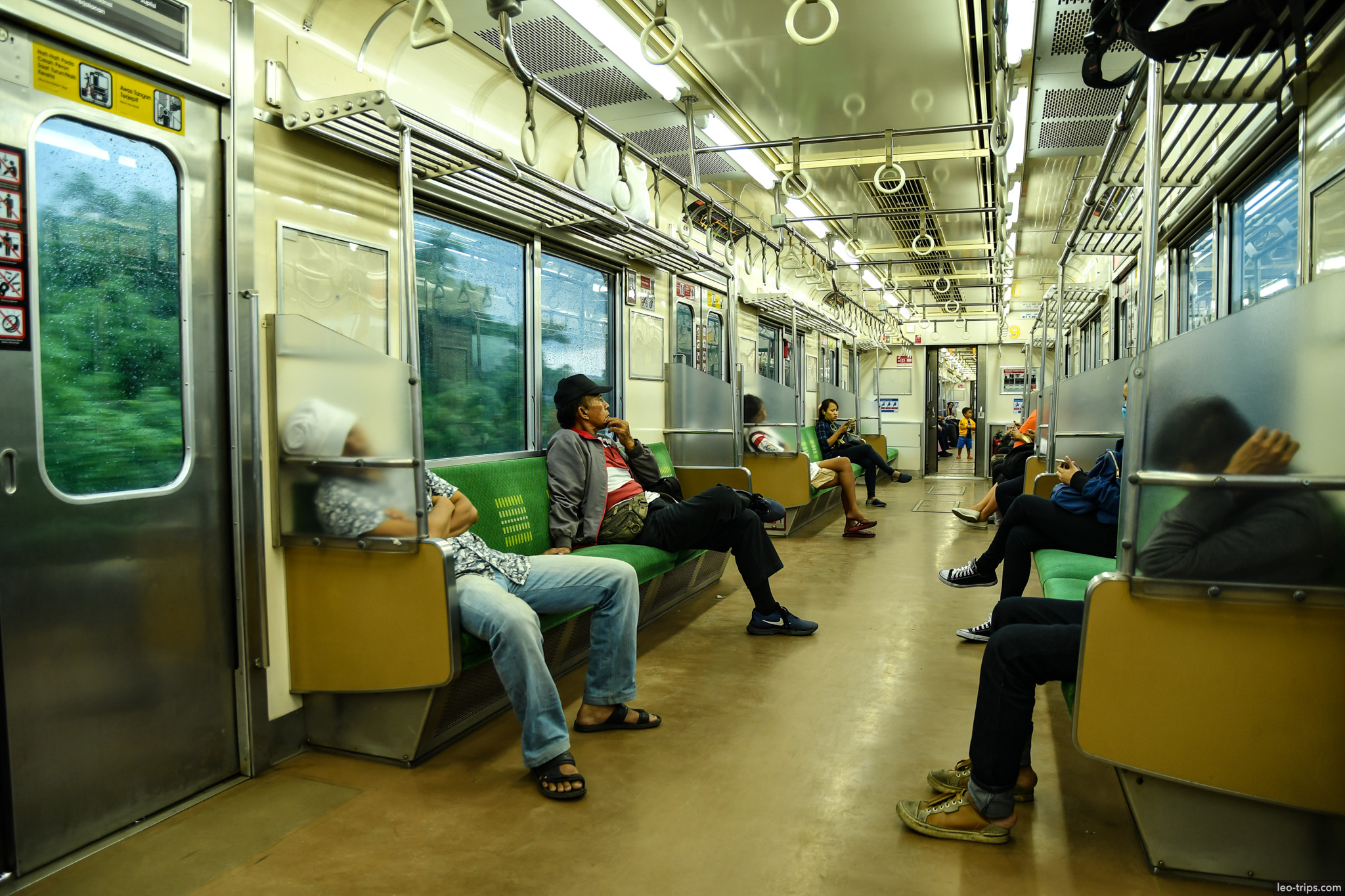 passengers inside krl commuter train jakarta jakarta