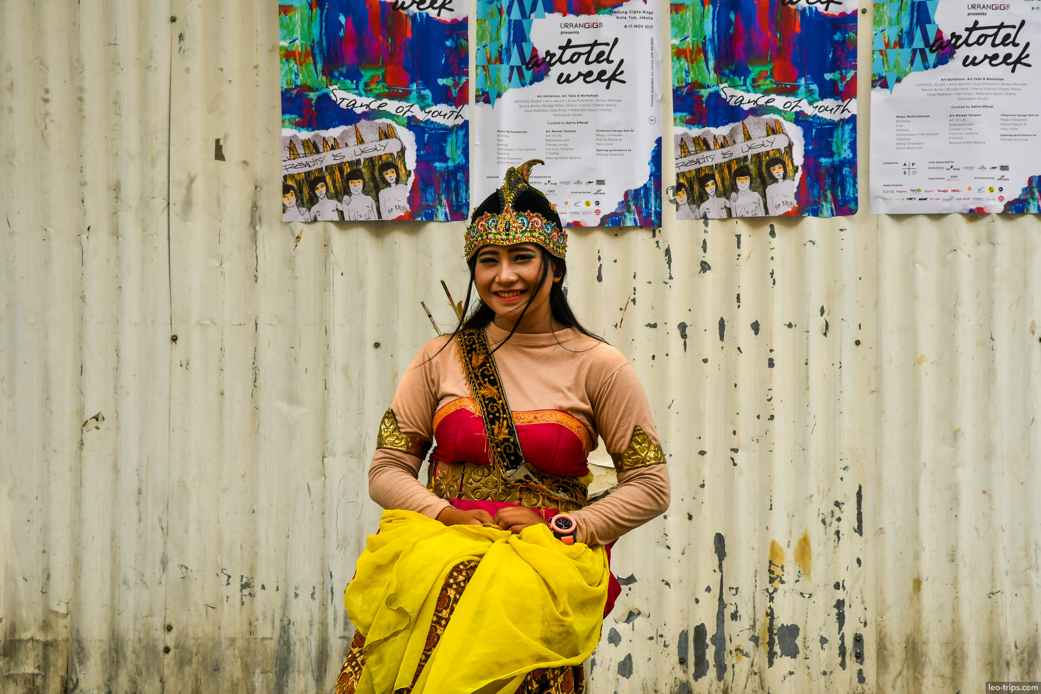 woman in javanese traditional costume kota tua jakarta
