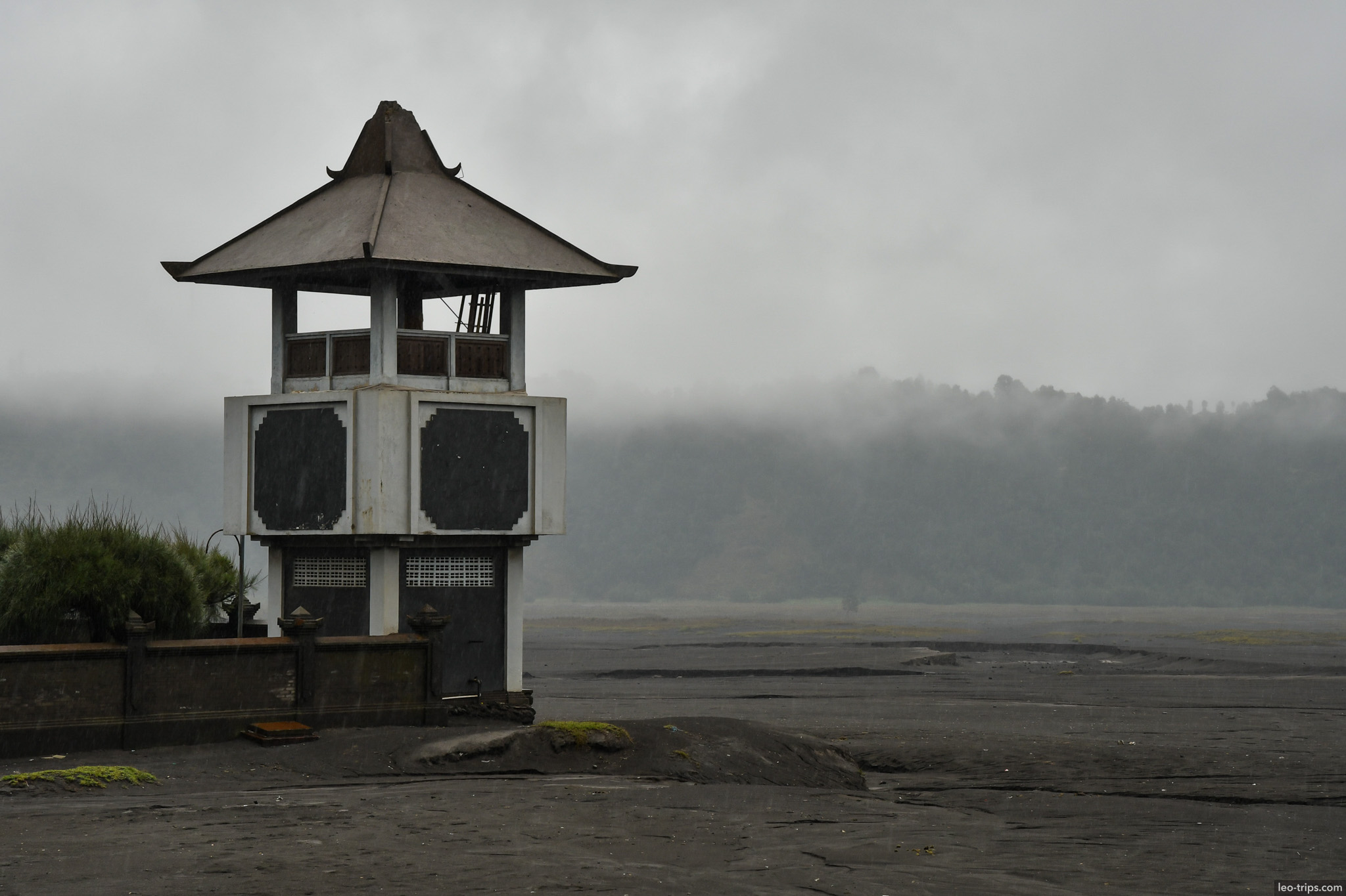 balinese style drum tower pura luhur poten mount bromo