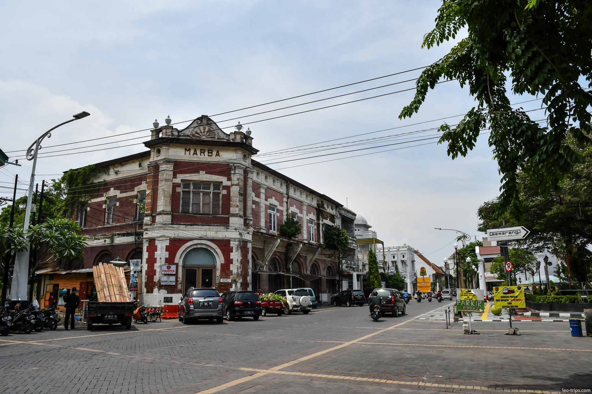marba building red colonial facade kota lama semarang