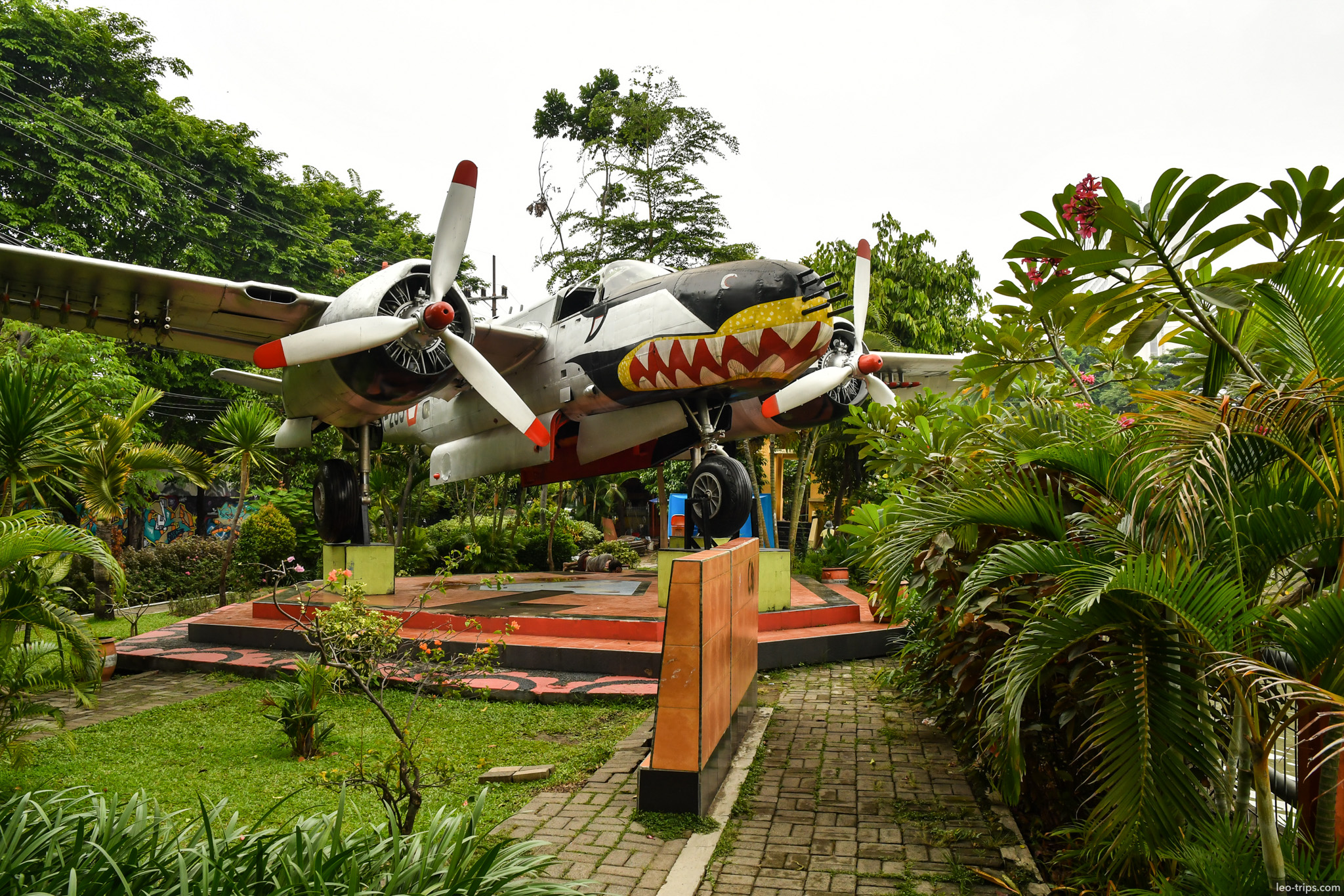vintage military plane shark mouth nose art surabaya