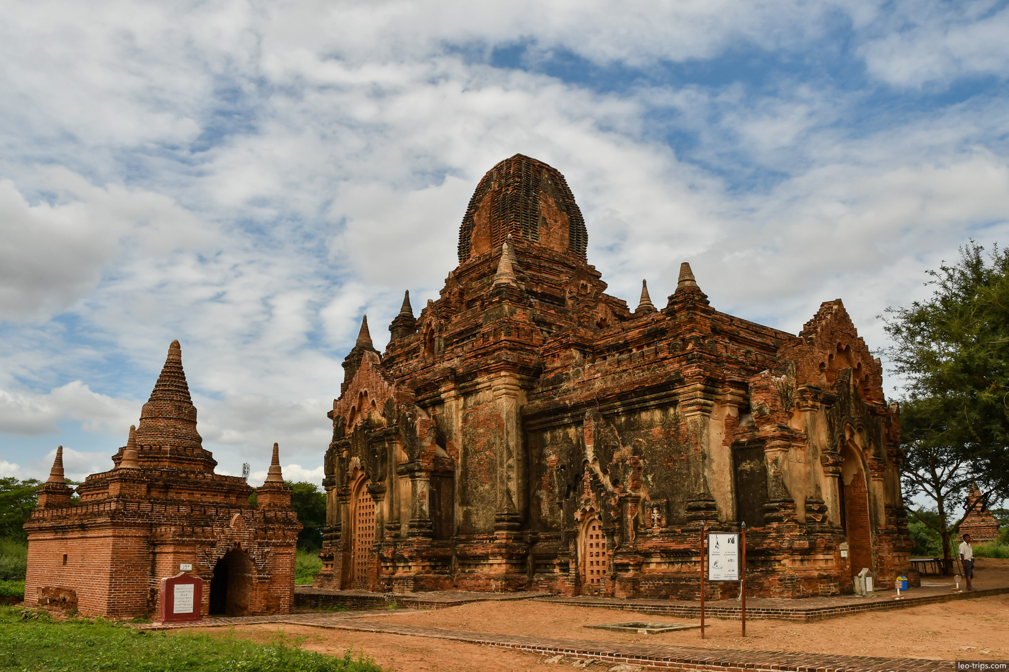 ancient brick temple with spire bagan bagan