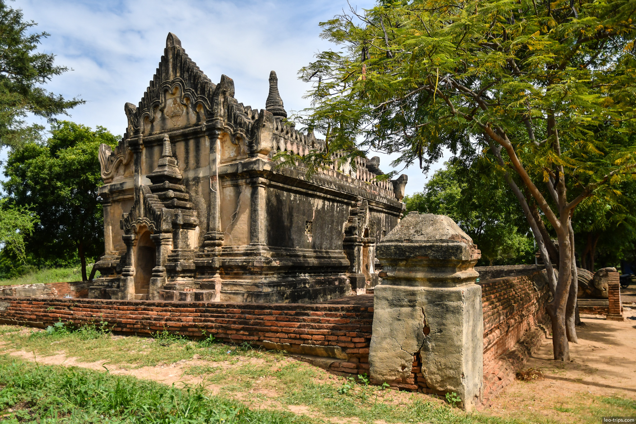 ancient stone ordination hall bagan bagan
