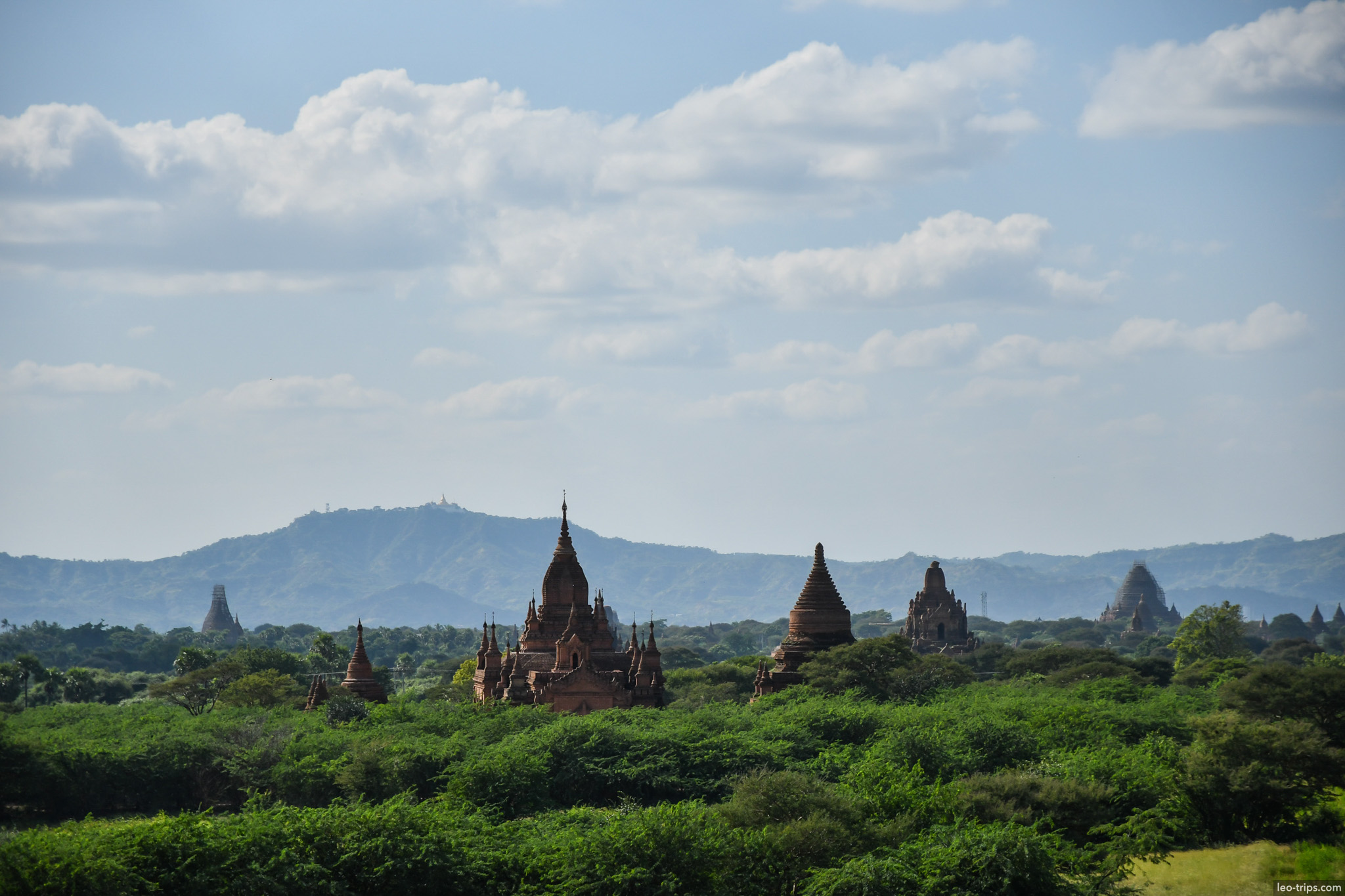 temples and stupas against mountains bagan bagan