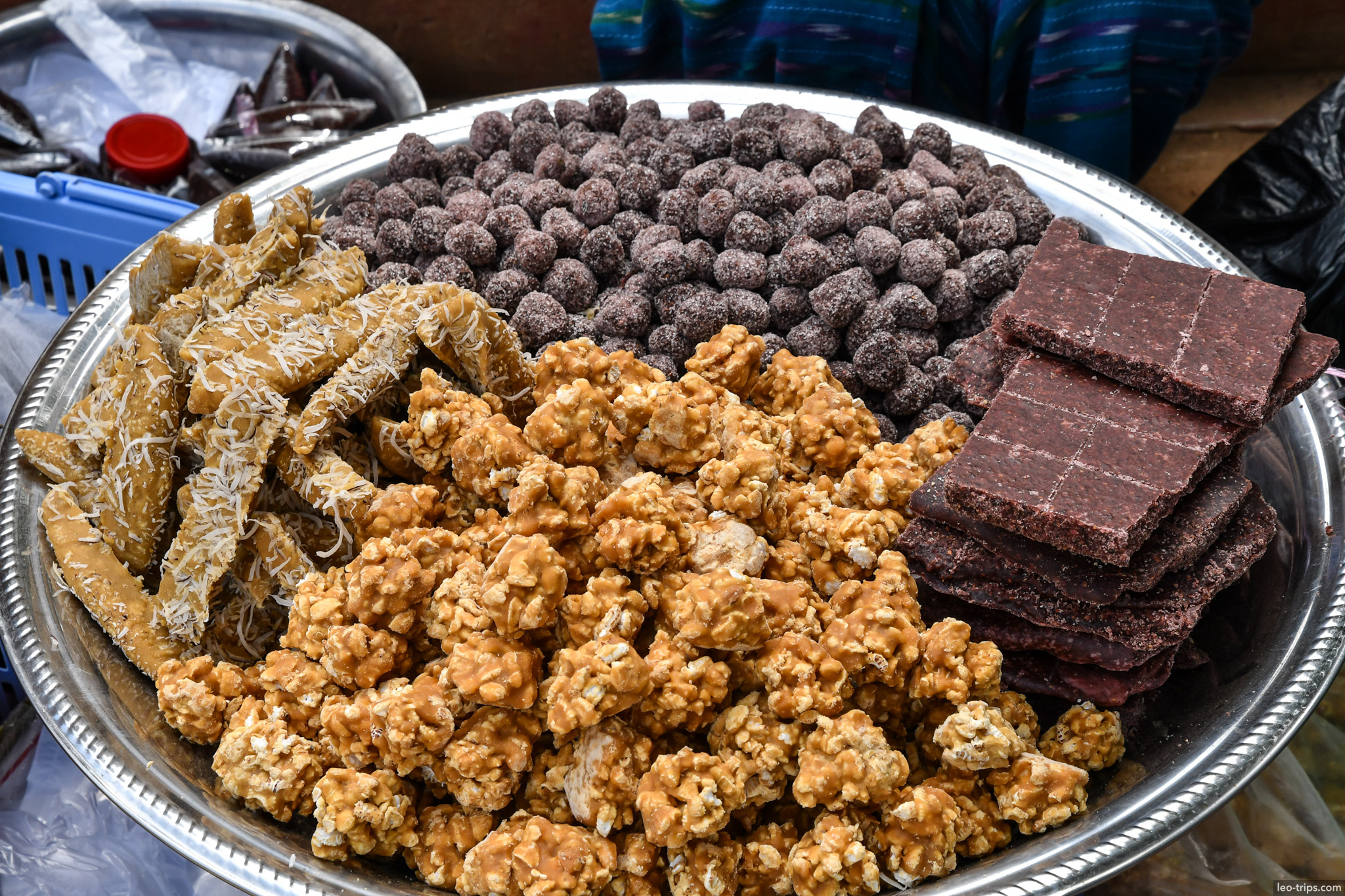 traditional burmese sweets tray market bagan bagan