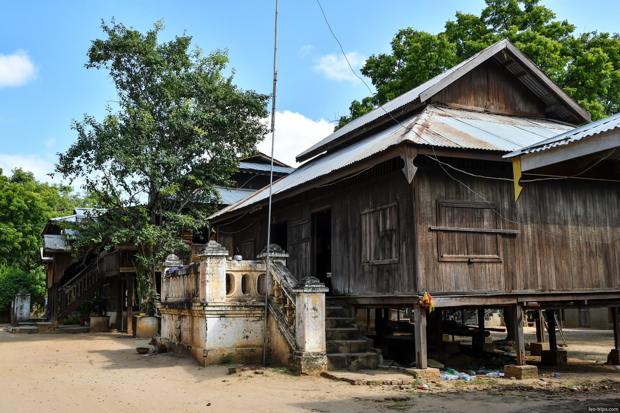 wooden monastery on stilts village bagan bagan