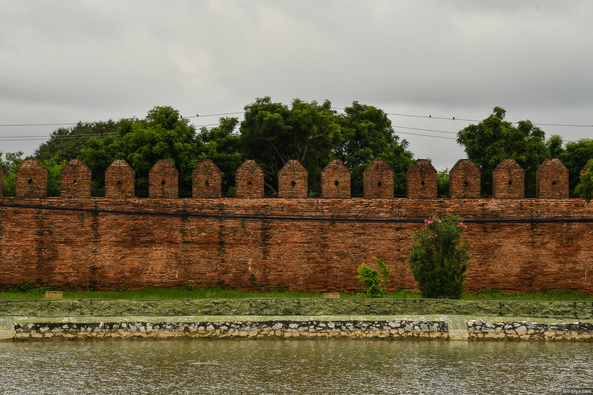 ancient brick wall mandalay palace moat mandalay