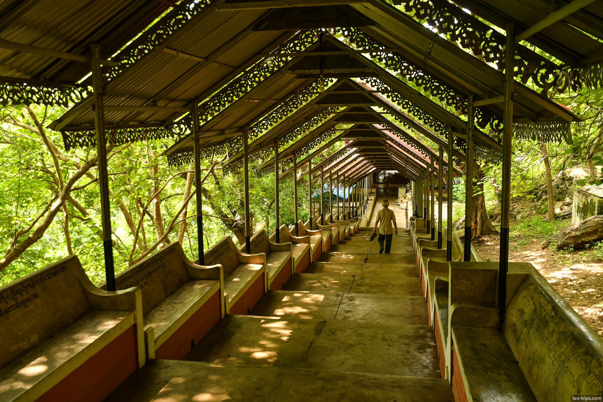 covered stairway with benches mandalay hill mandalay