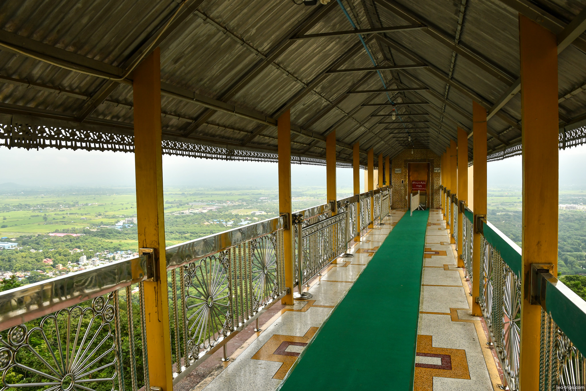 covered walkway panoramic view mandalay hill mandalay