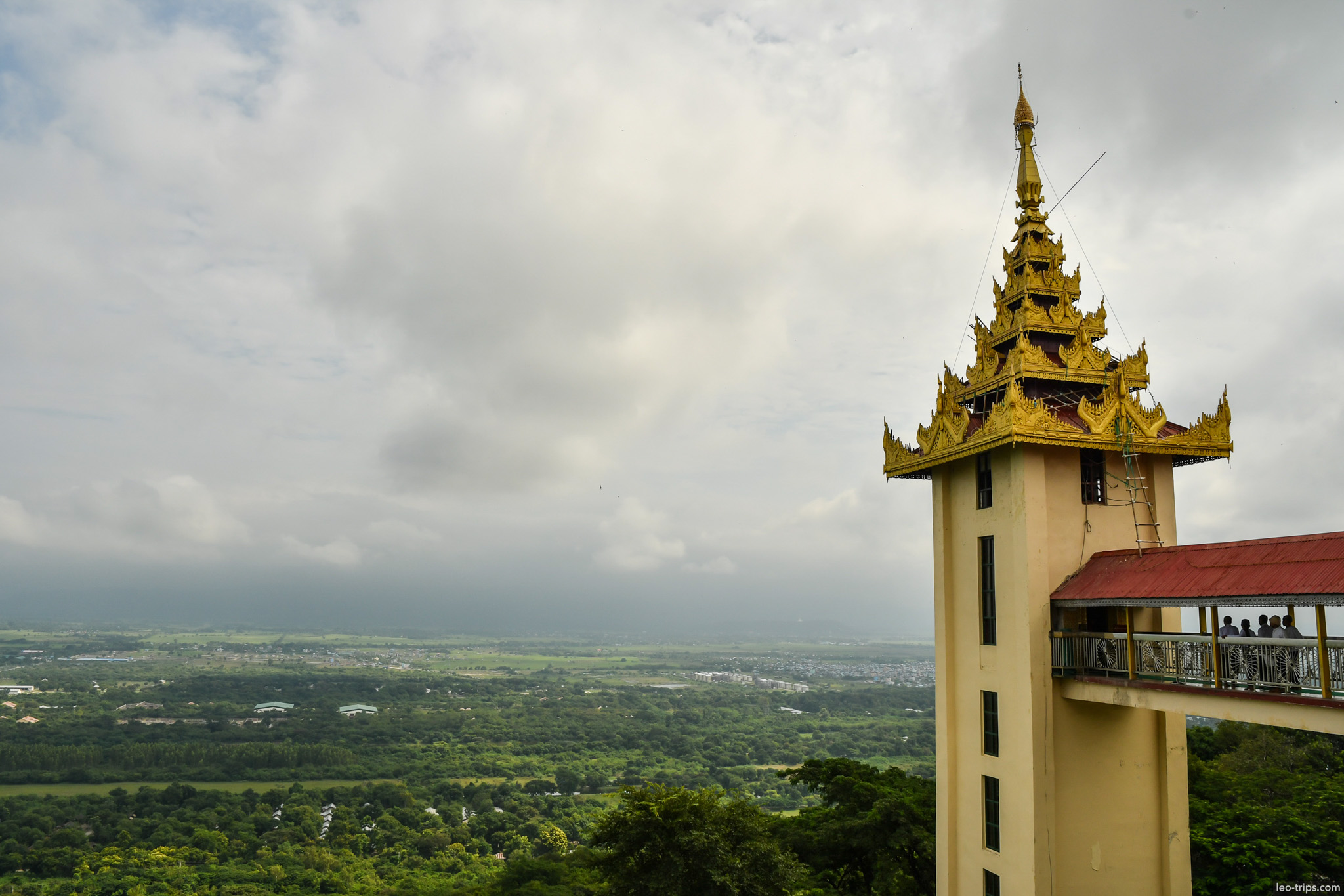 golden observation tower mandalay hill summit mandalay