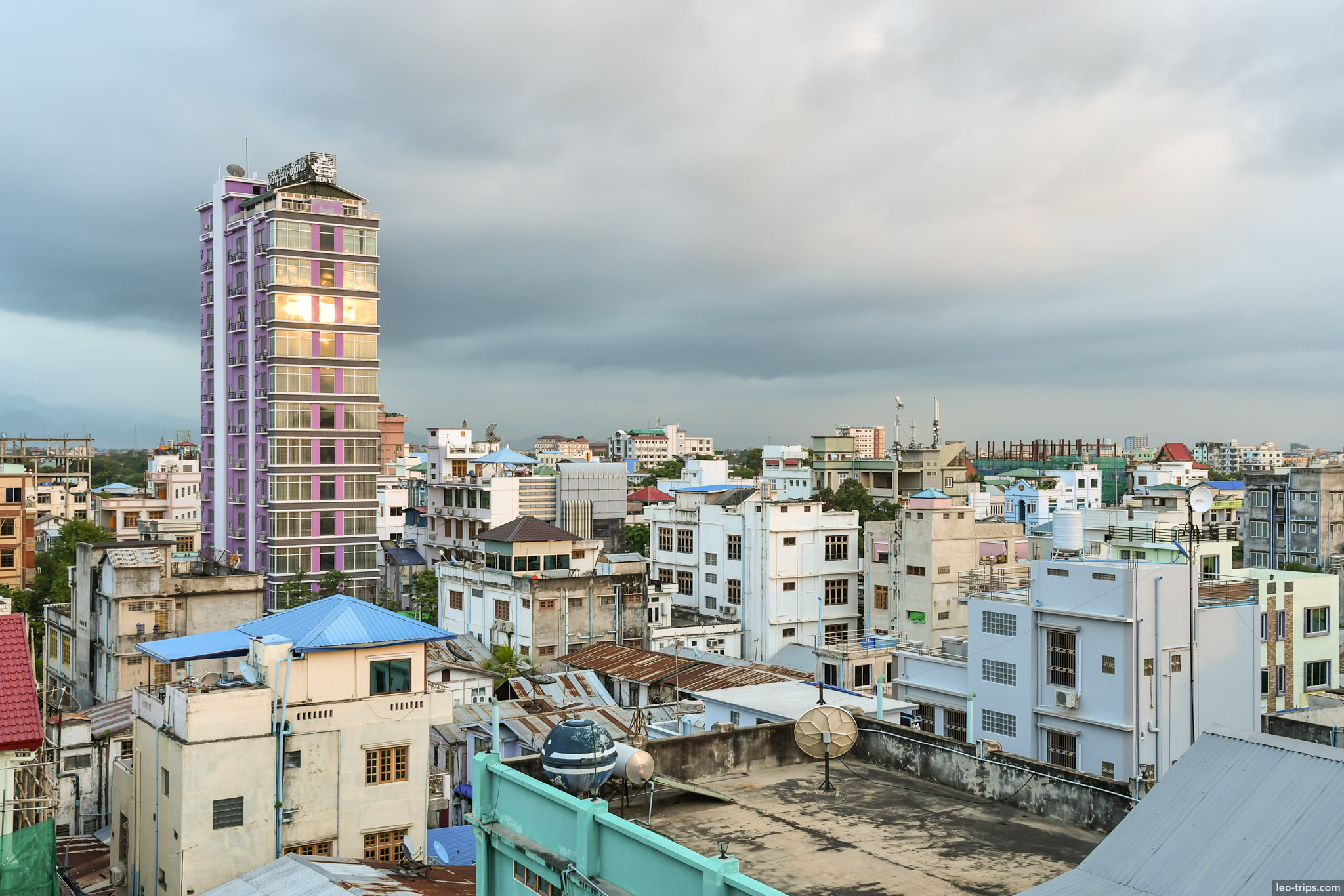 mandalay city skyline rooftop view mandalay