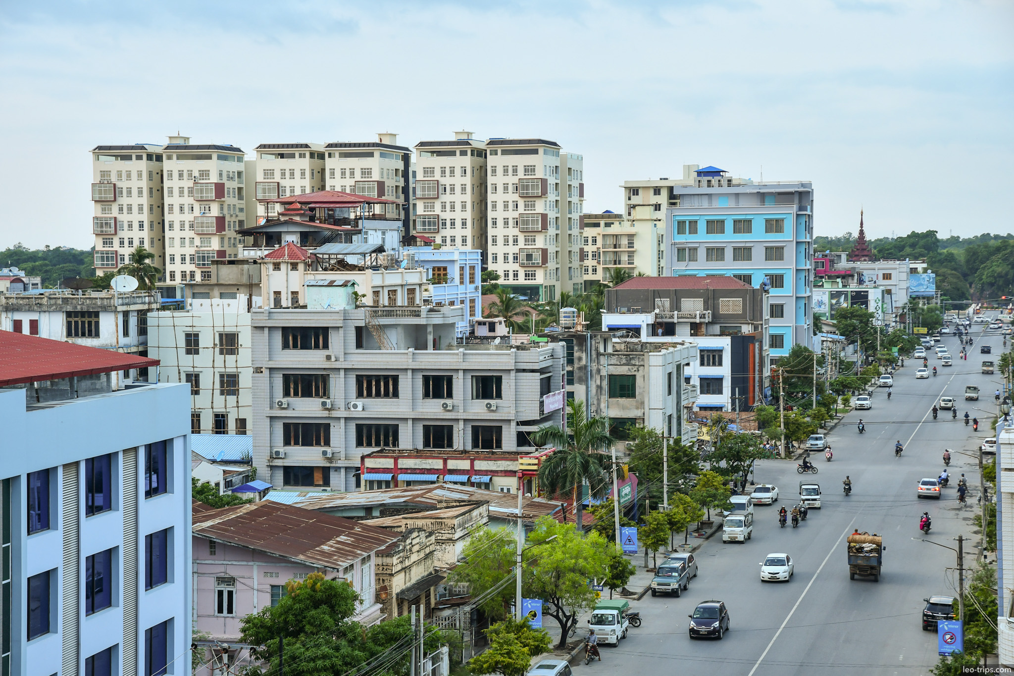 mandalay main avenue aerial view buildings mandalay