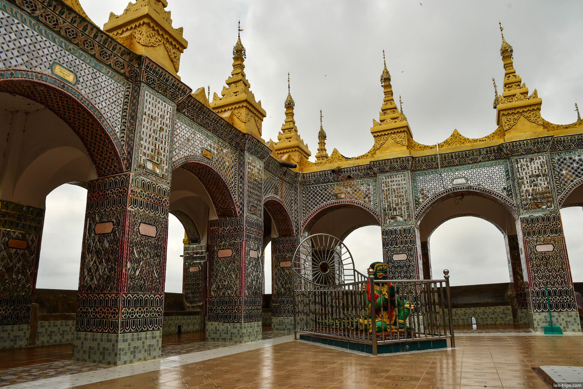 mirror mosaic pagoda interior mandalay hill mandalay