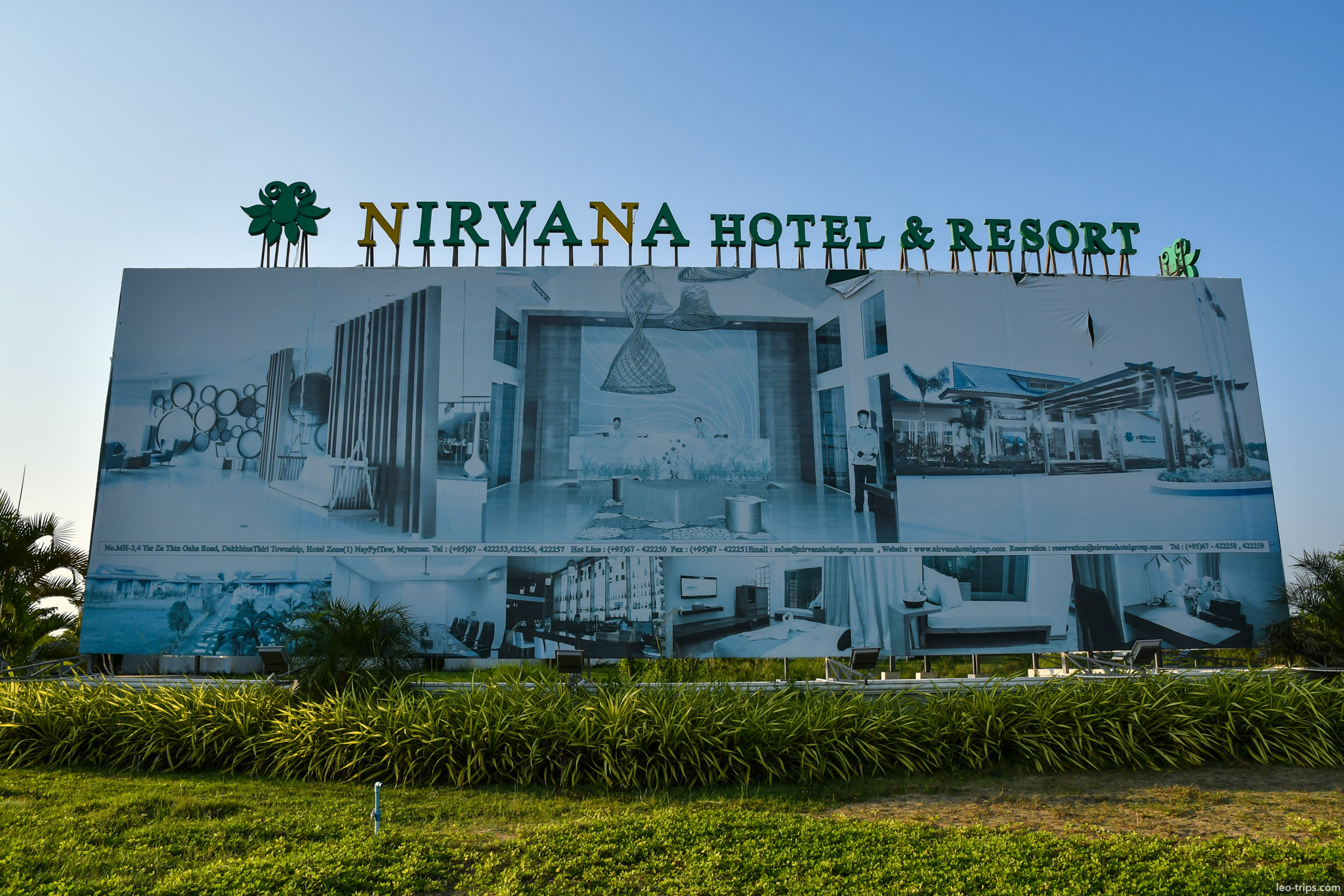 giant hotel billboard on highway naypyidaw naypyidaw